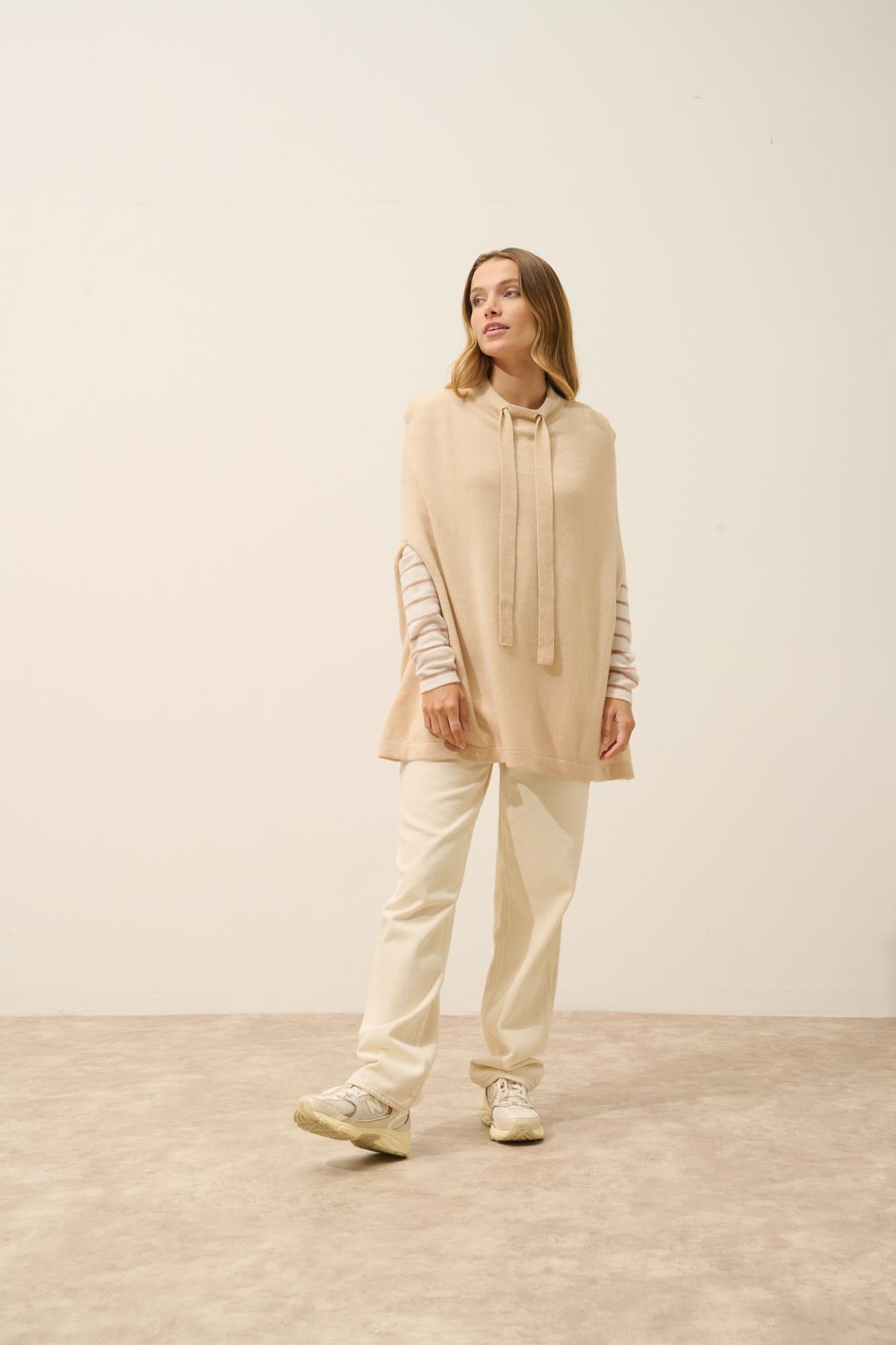 MIAMAR cape col rond sable