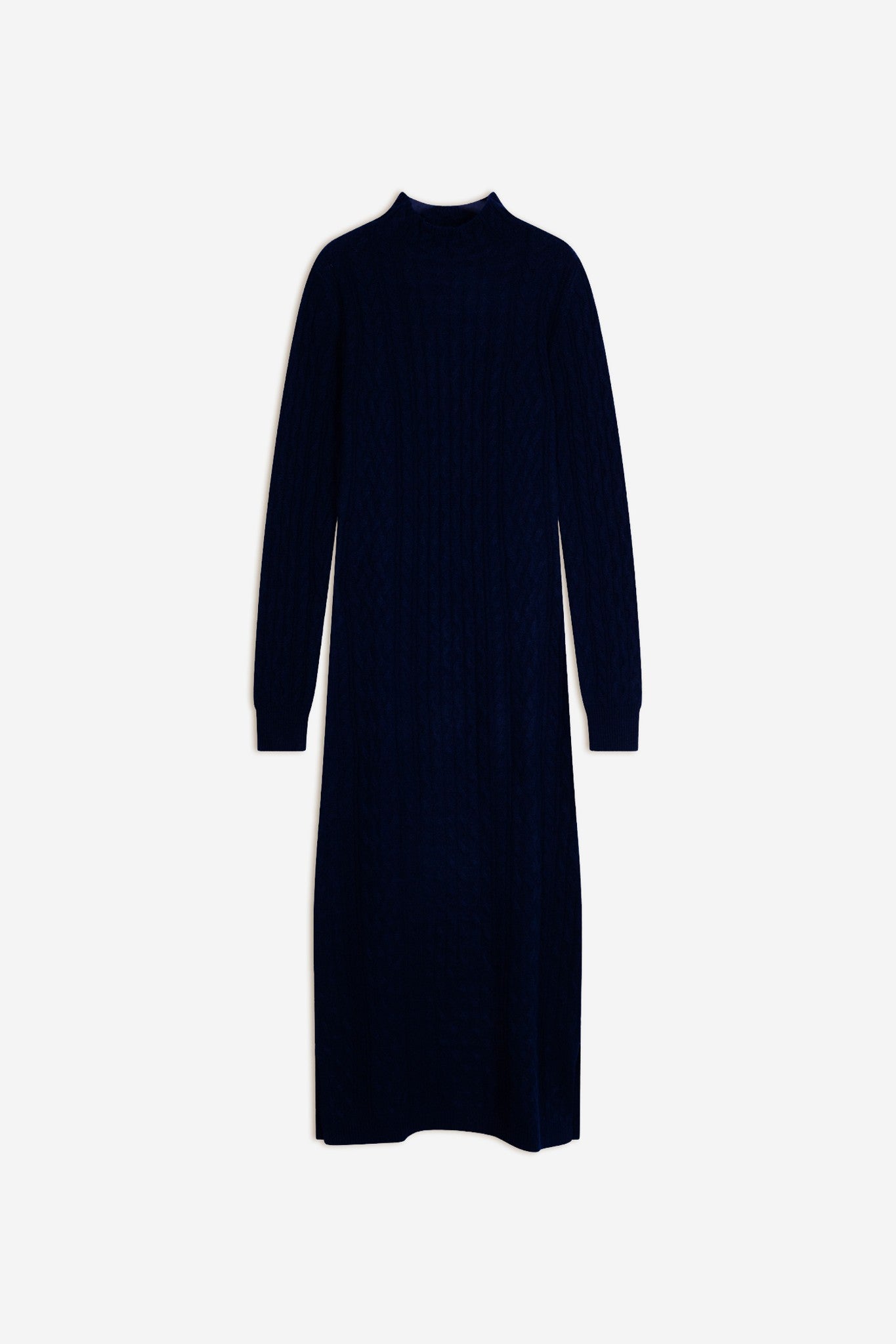 miko robe col montant 4 fils navy