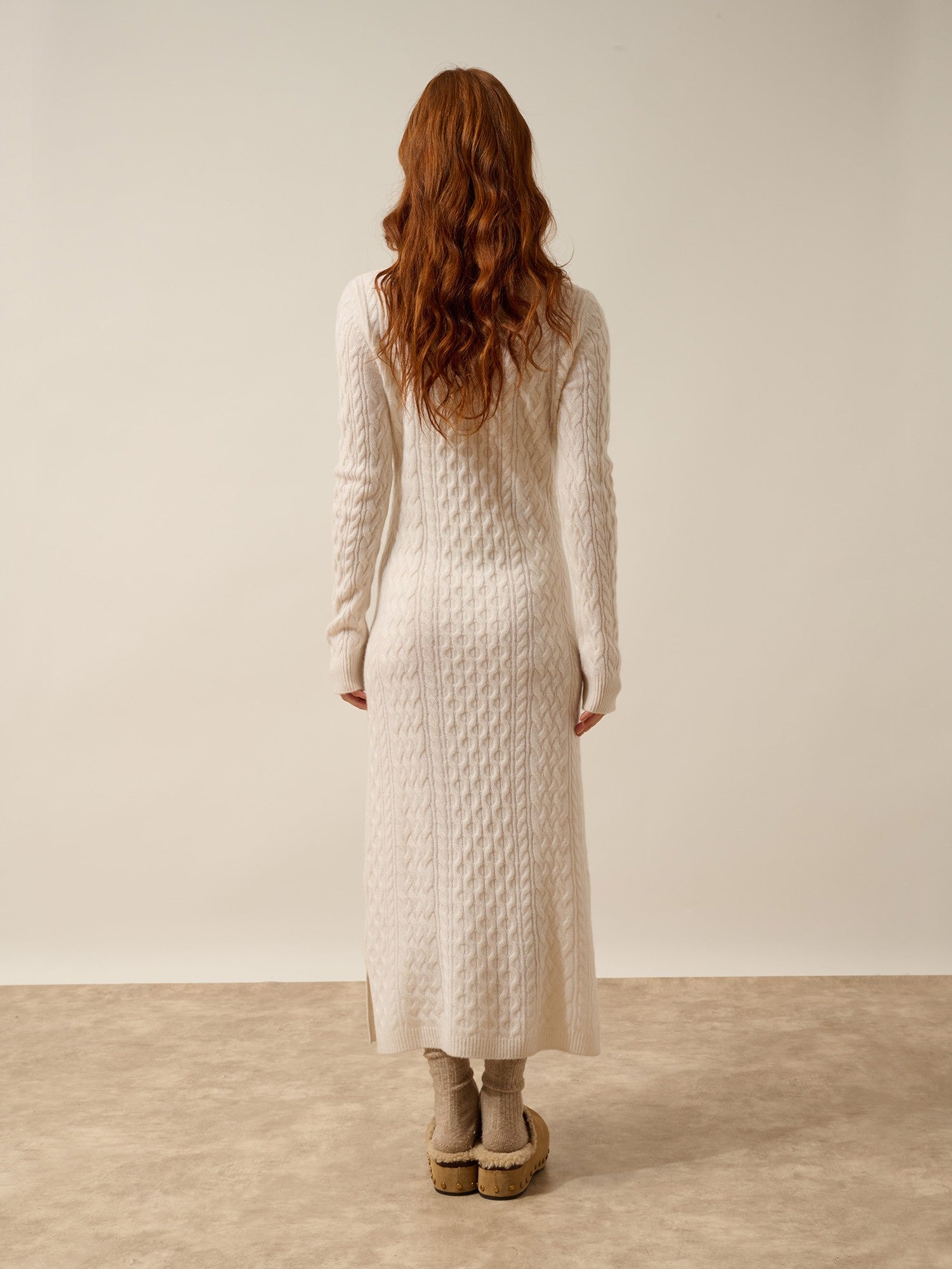 miko high-neck dress with 4 snowflake threads