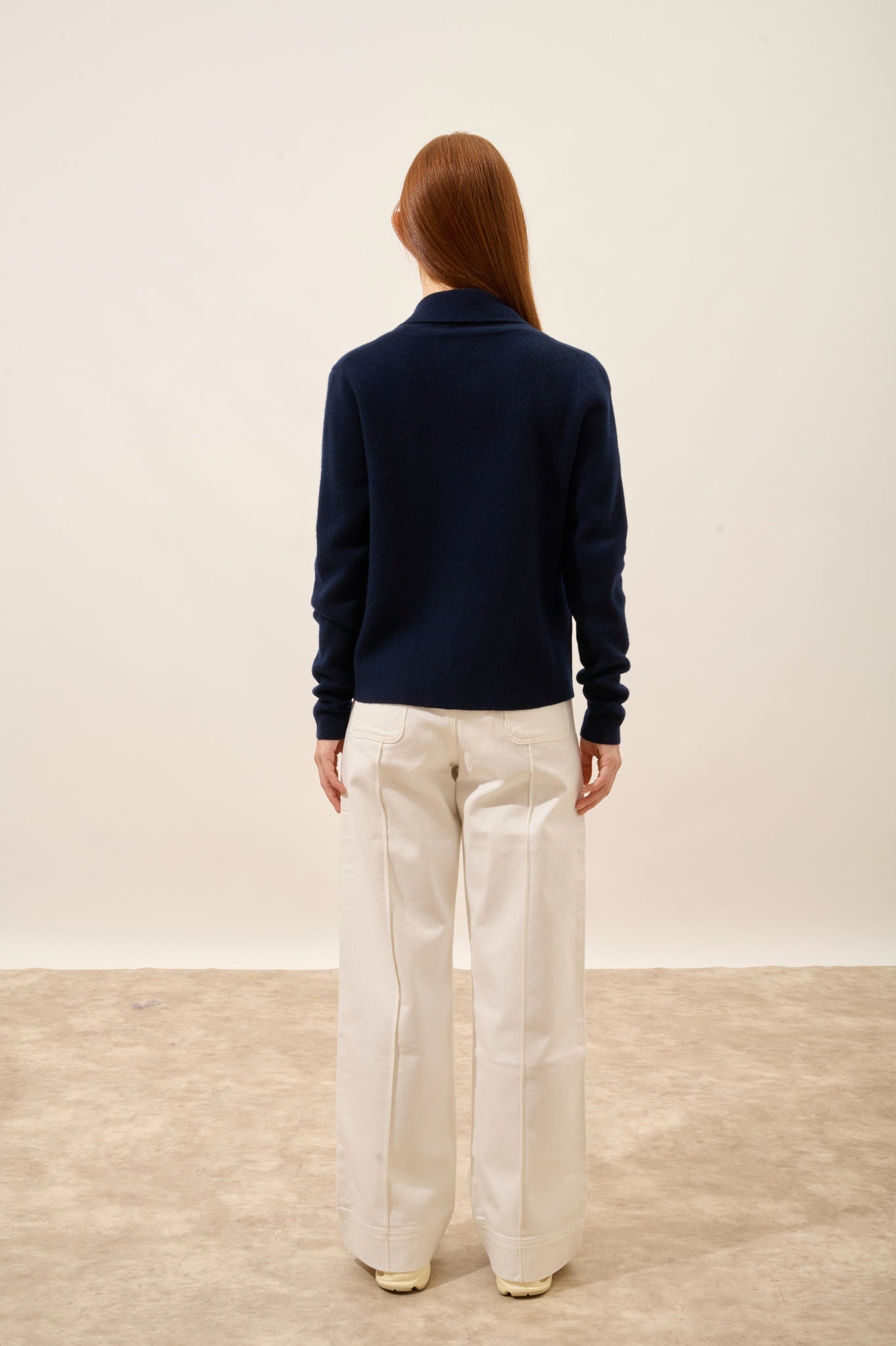 MILA veste col châle navy