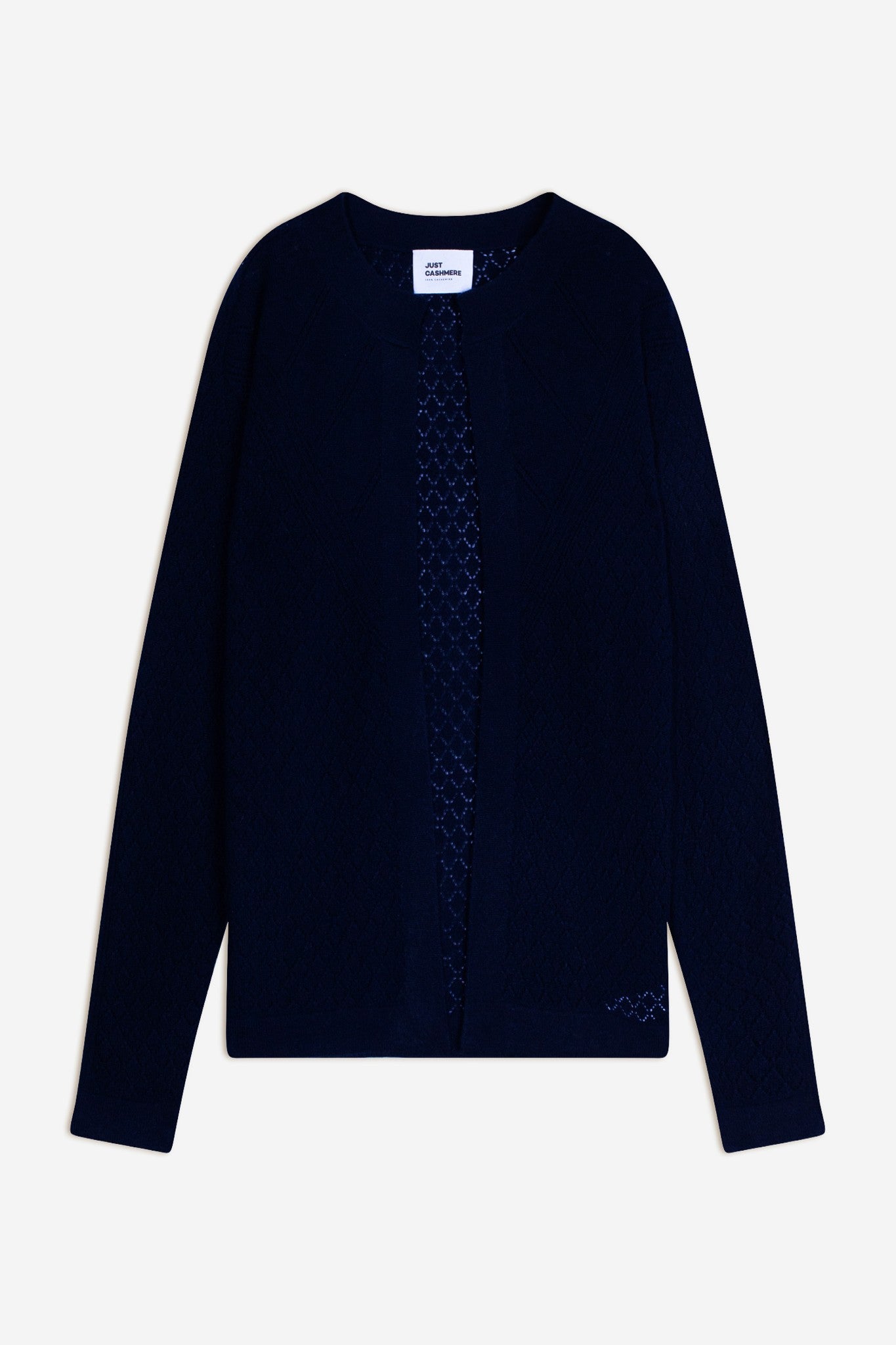 mya gilet ouvert col rond navy