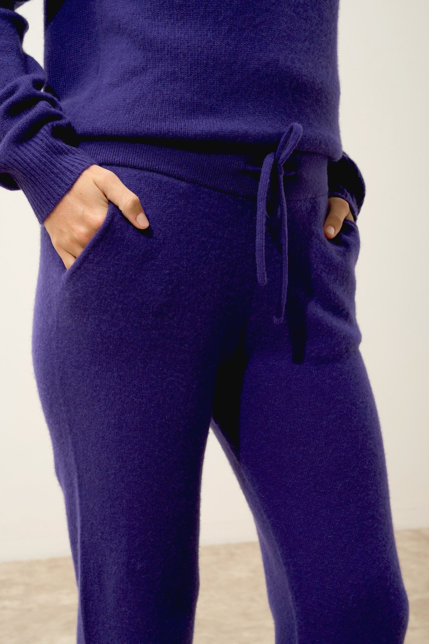 nami jogging bi-color purple/violet gris chiné 100% cachemire