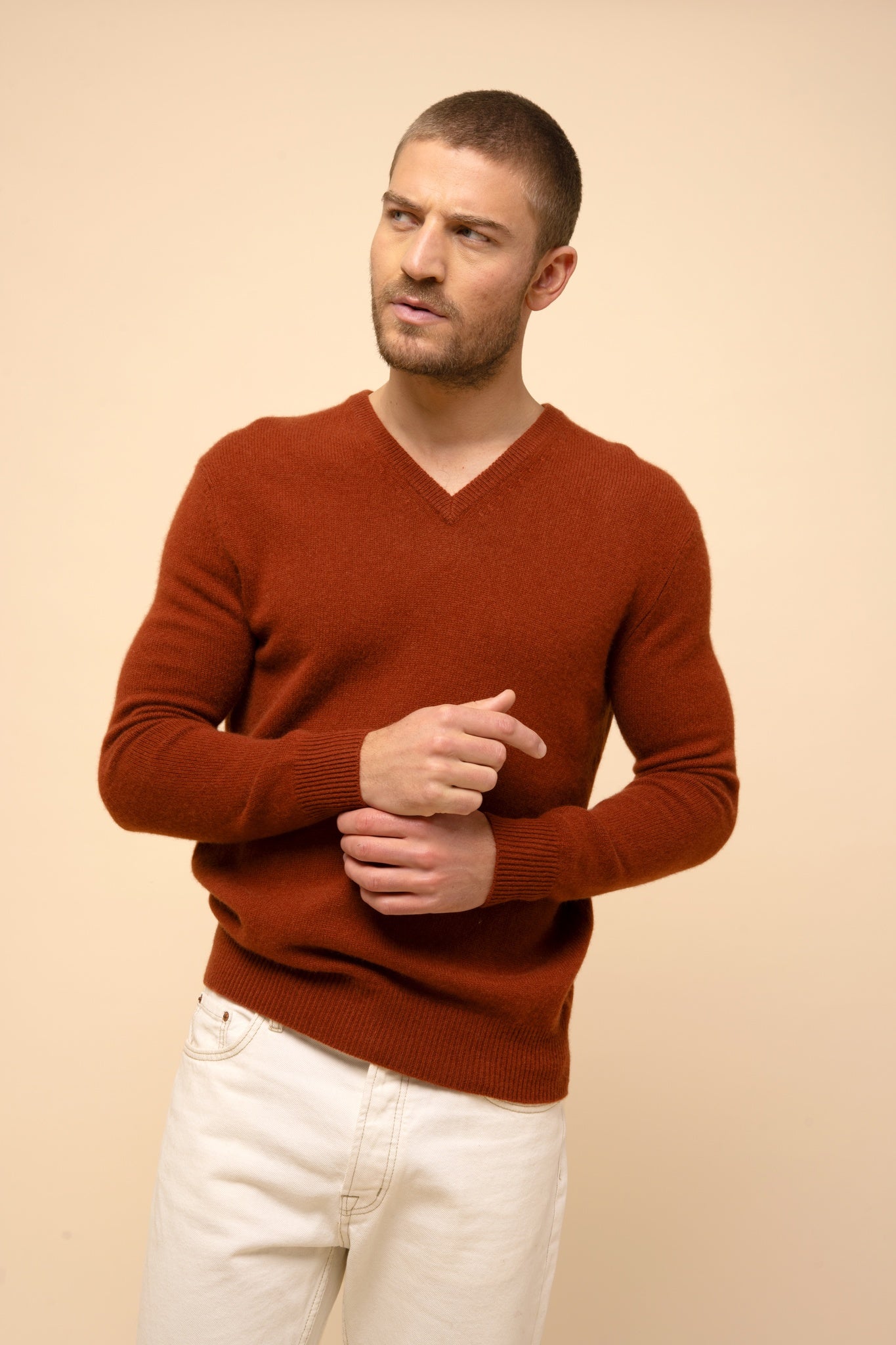 NATHAN v-neck sweater squirrel