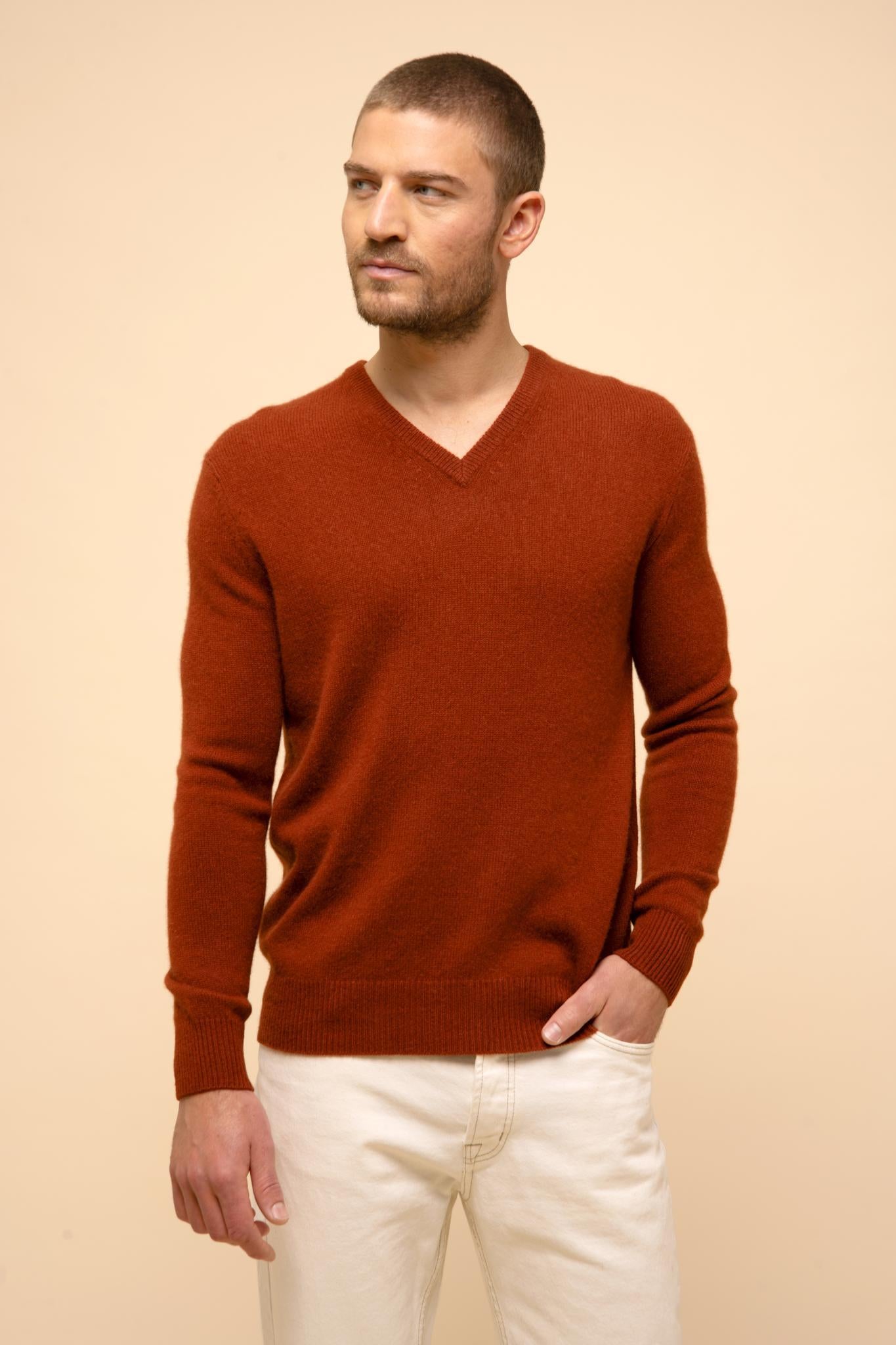 NATHAN v-neck sweater squirrel