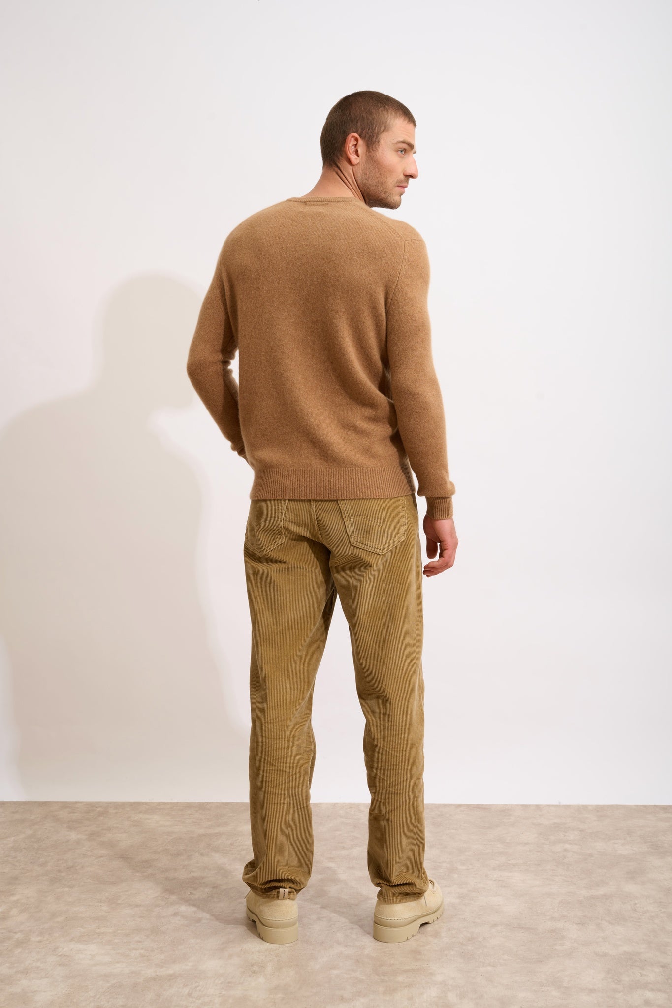 NATHAN pull col v noisette