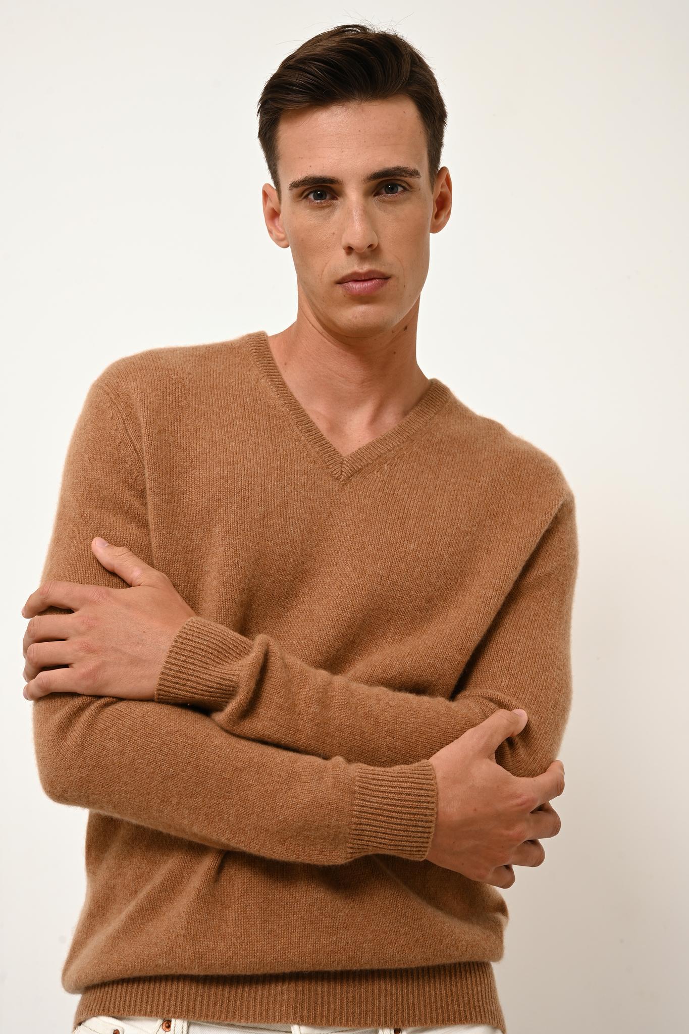 NATHAN v-neck sweater hazelnut