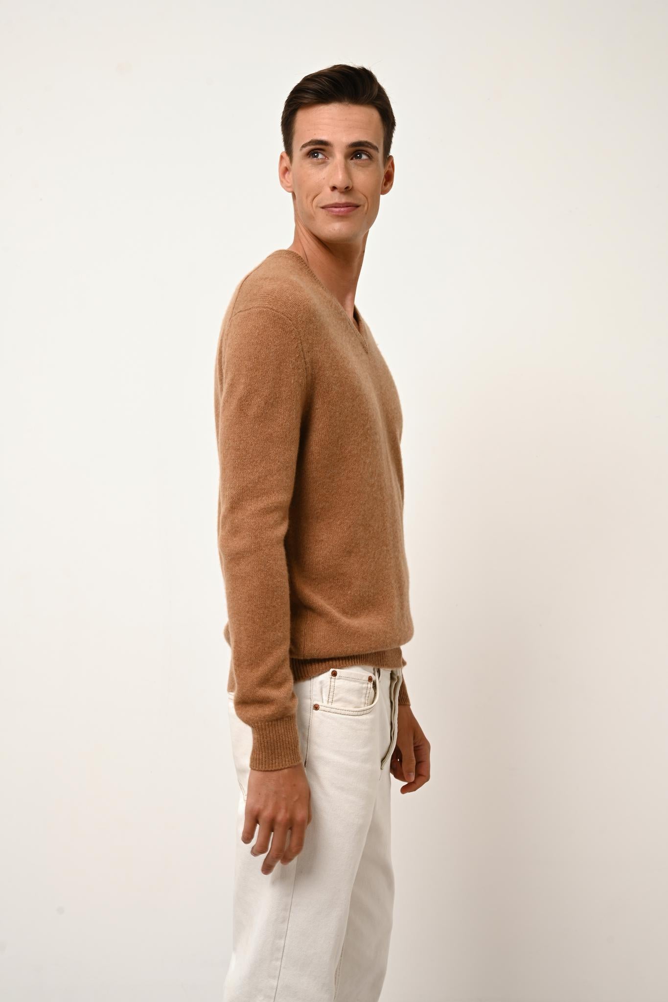 NATHAN v-neck sweater hazelnut