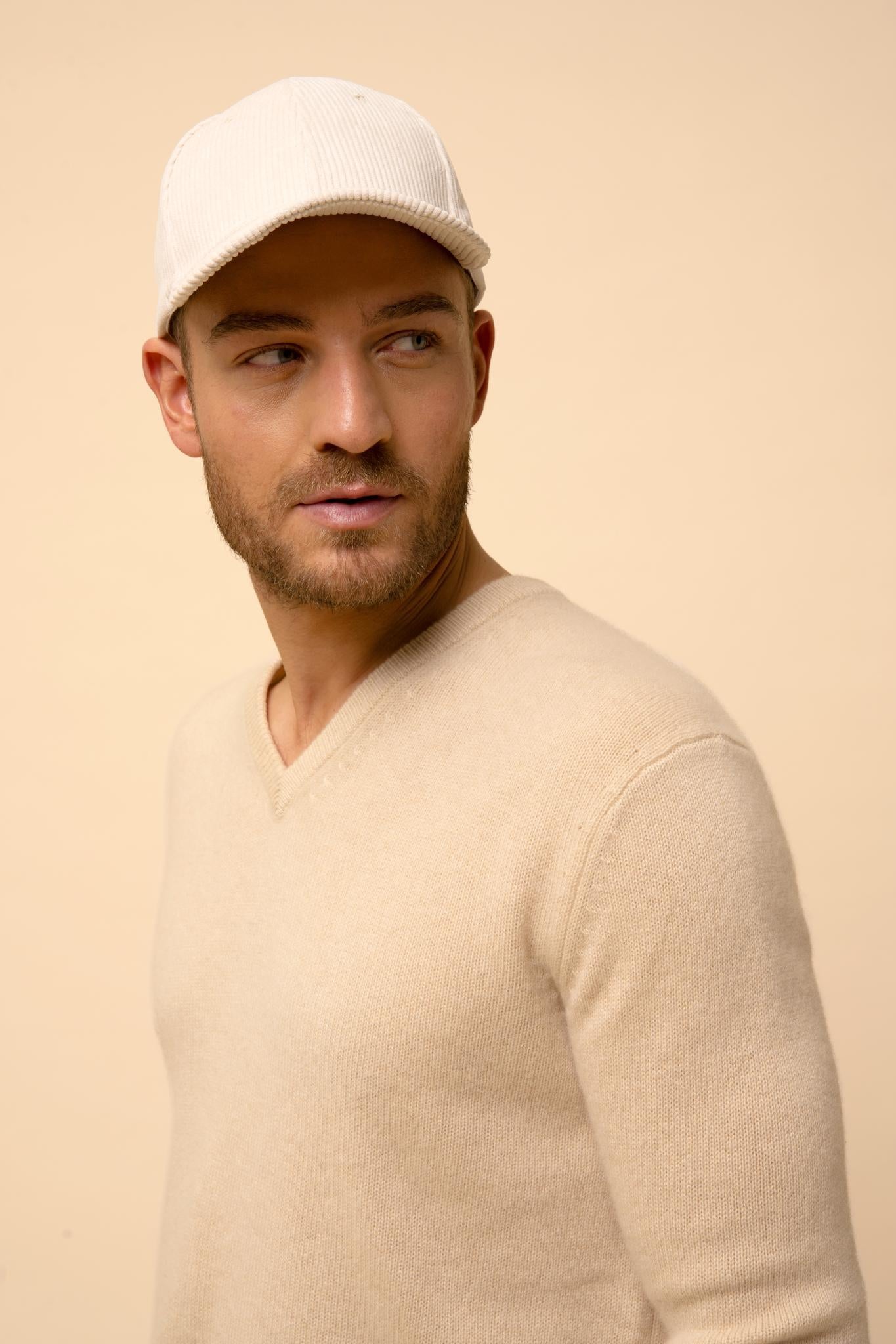 NATHAN v-neck sweater sand