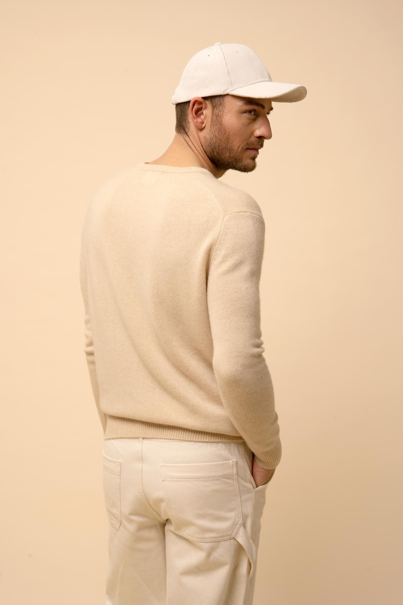 NATHAN v-neck sweater sand