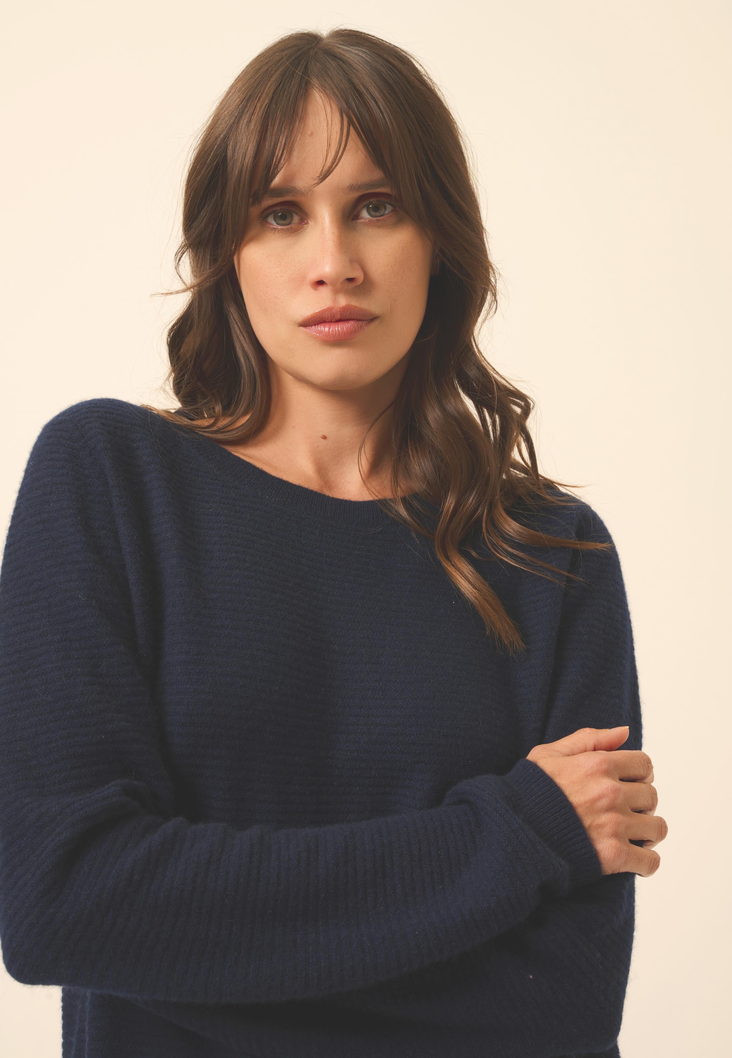 NETHY pull col bateau navy