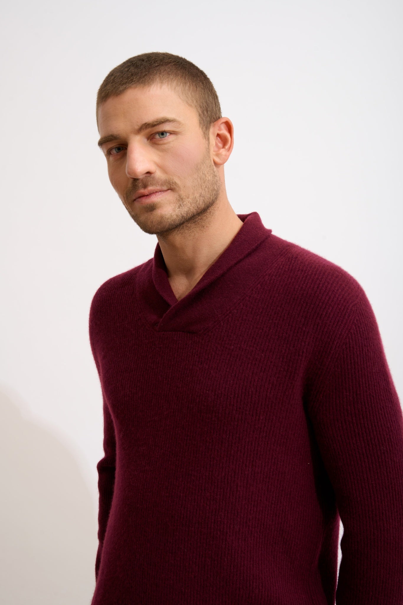 NINA pull col châle mûre