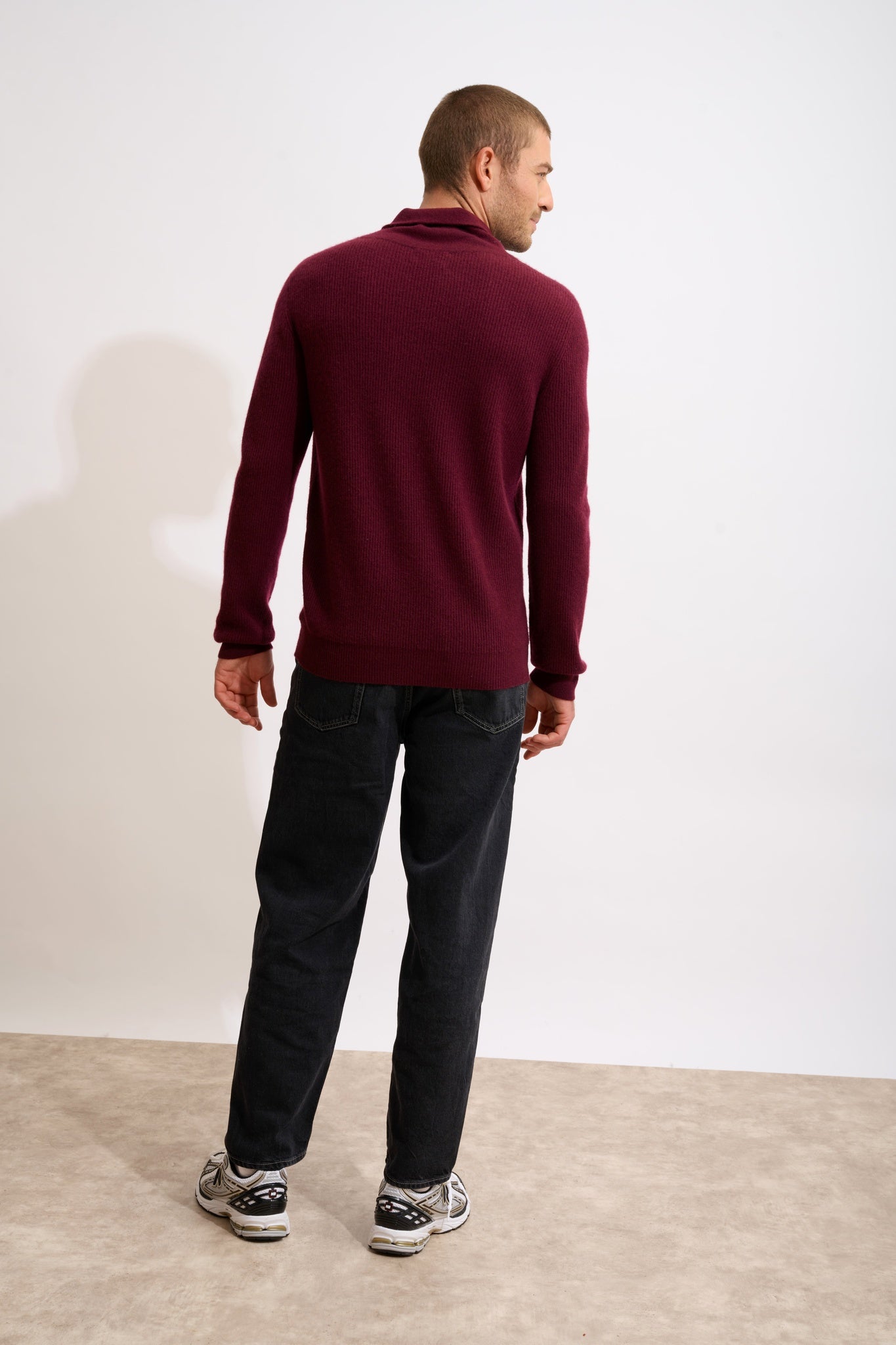 NINA pull col châle mûre