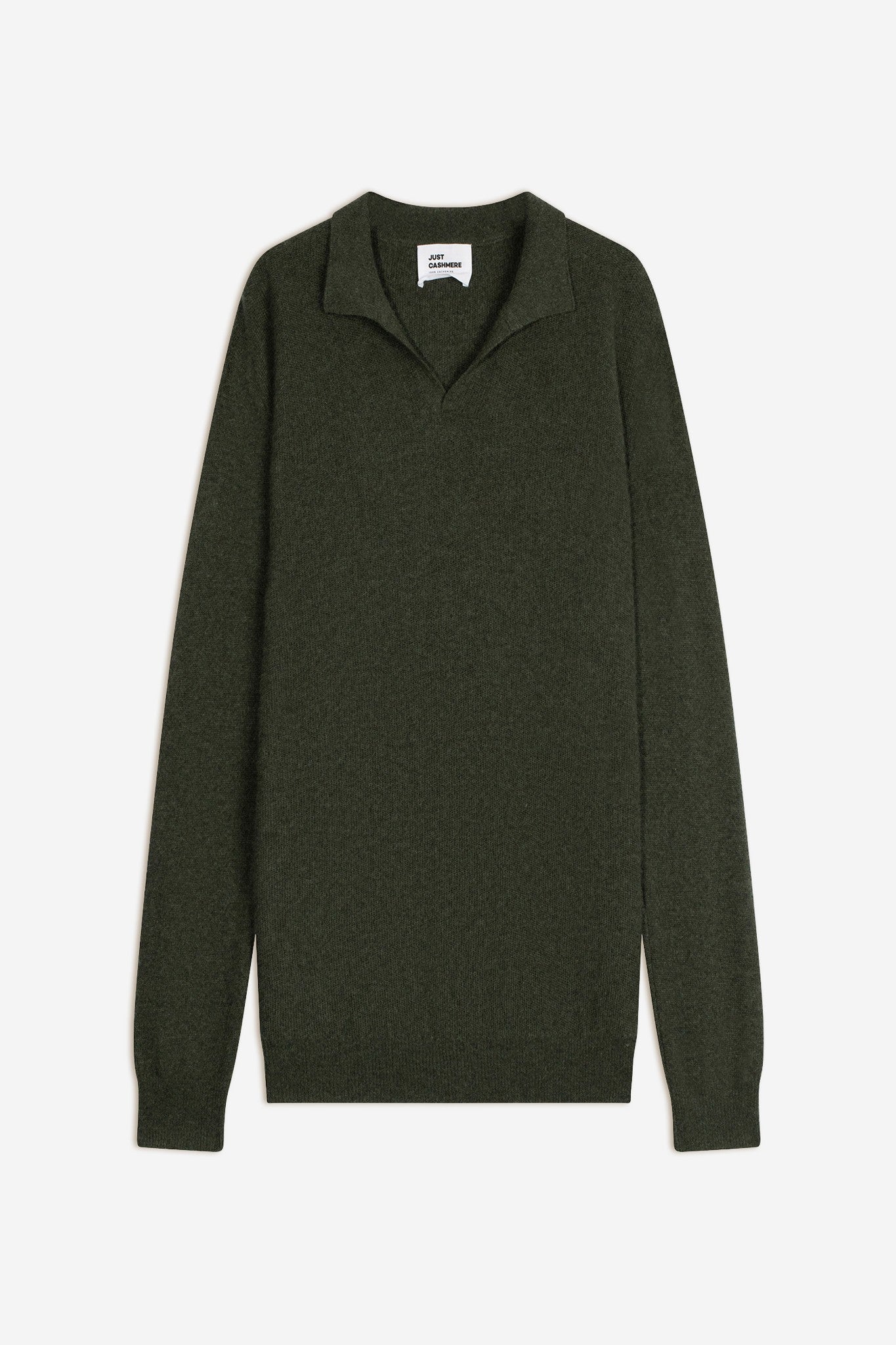 noah pull col polo ouvert kaki chiné