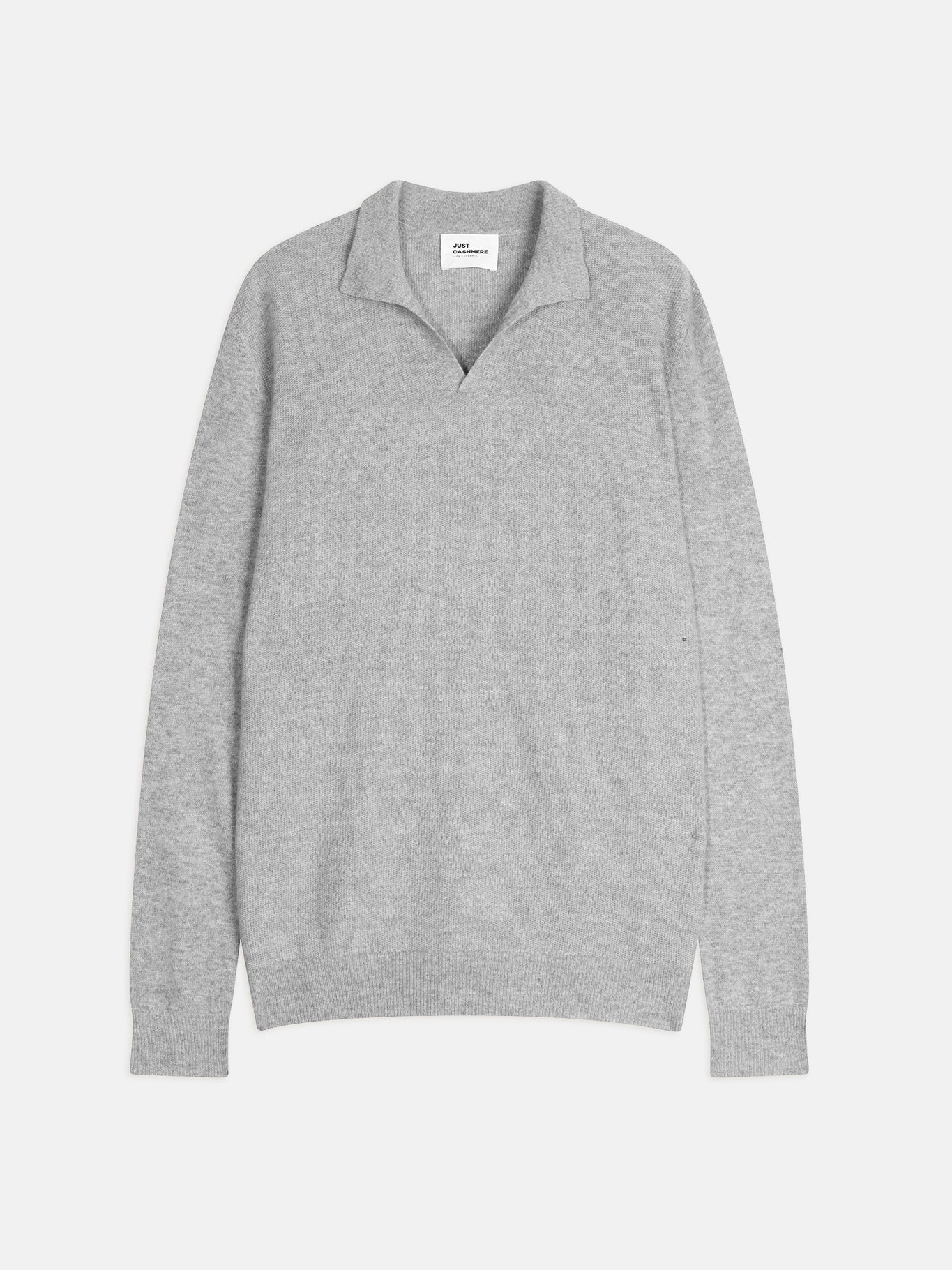 NOAH pull col polo ouvert nuage chiné