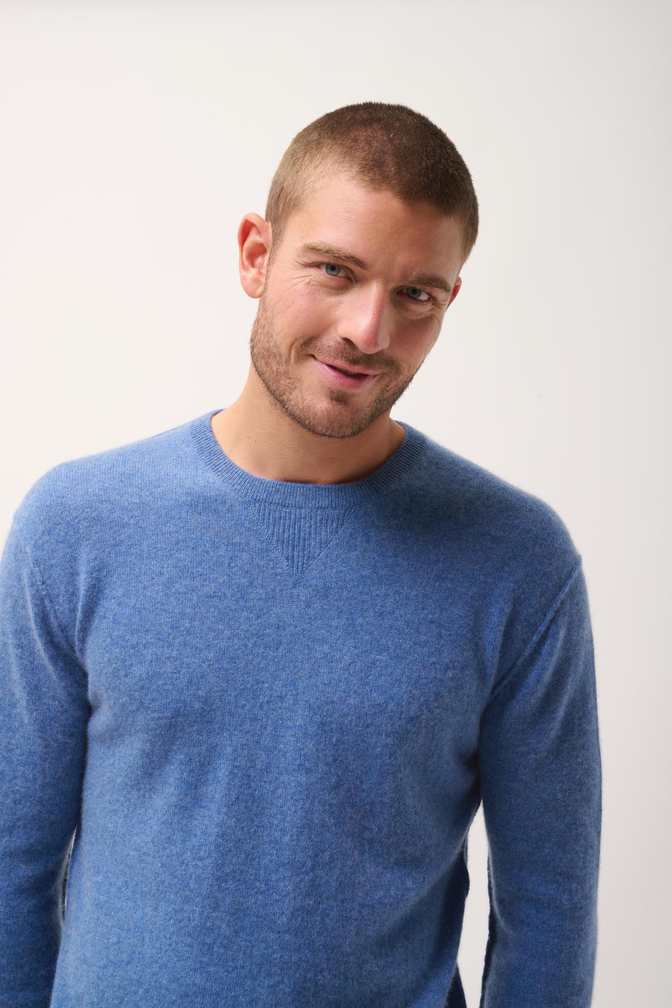 NOE denim blue round-neck sweater