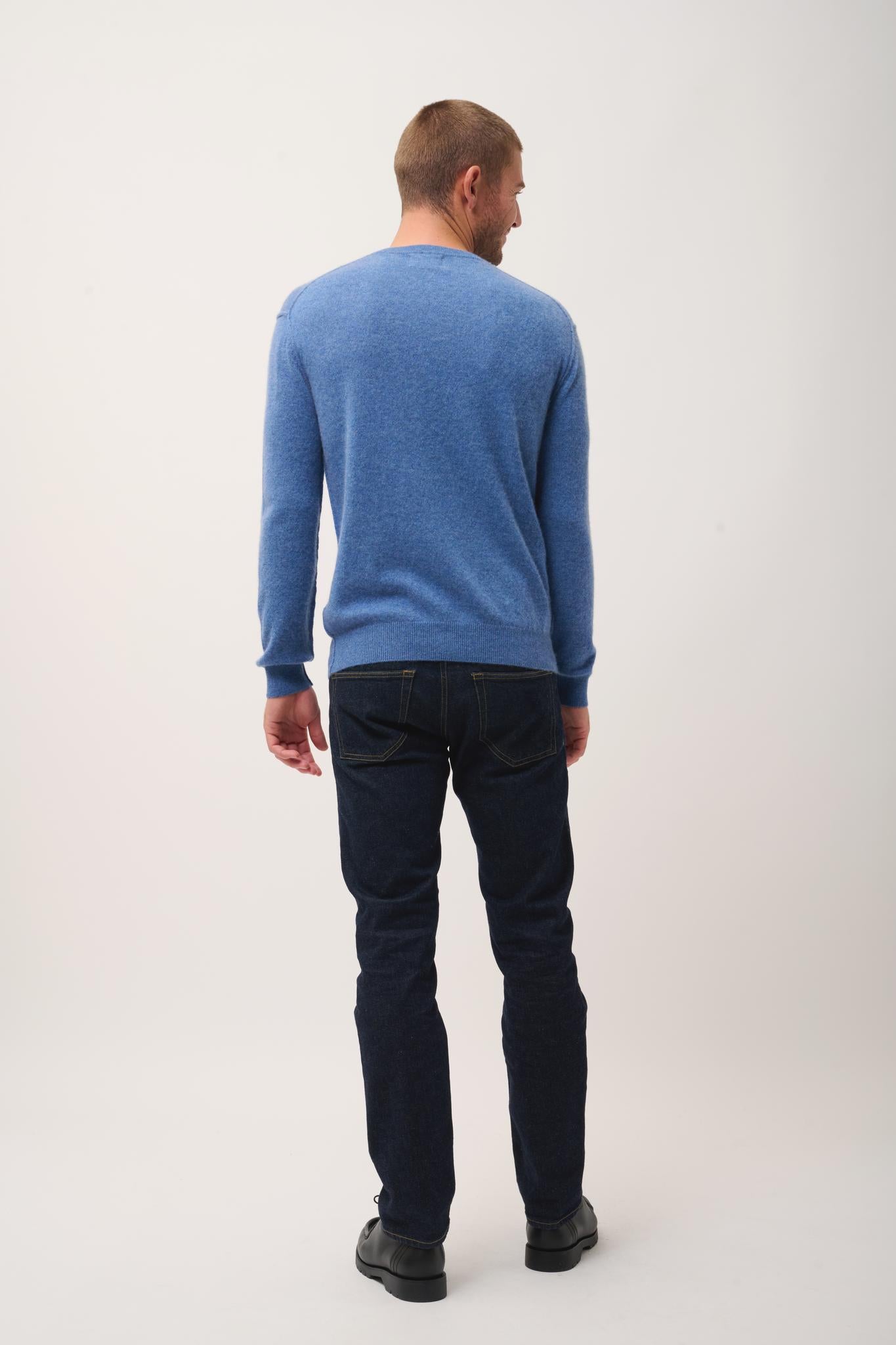 NOE denim blue round-neck sweater