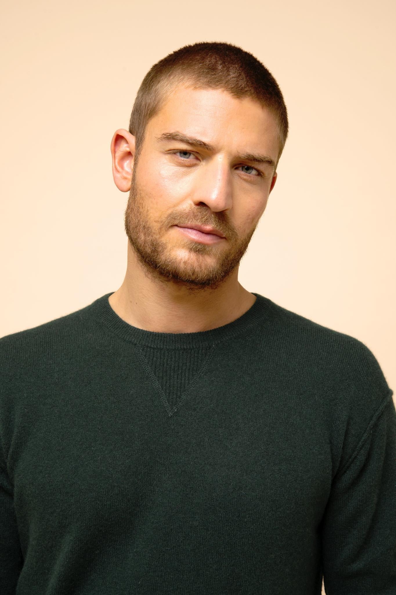 NOE round-neck sweater cypress