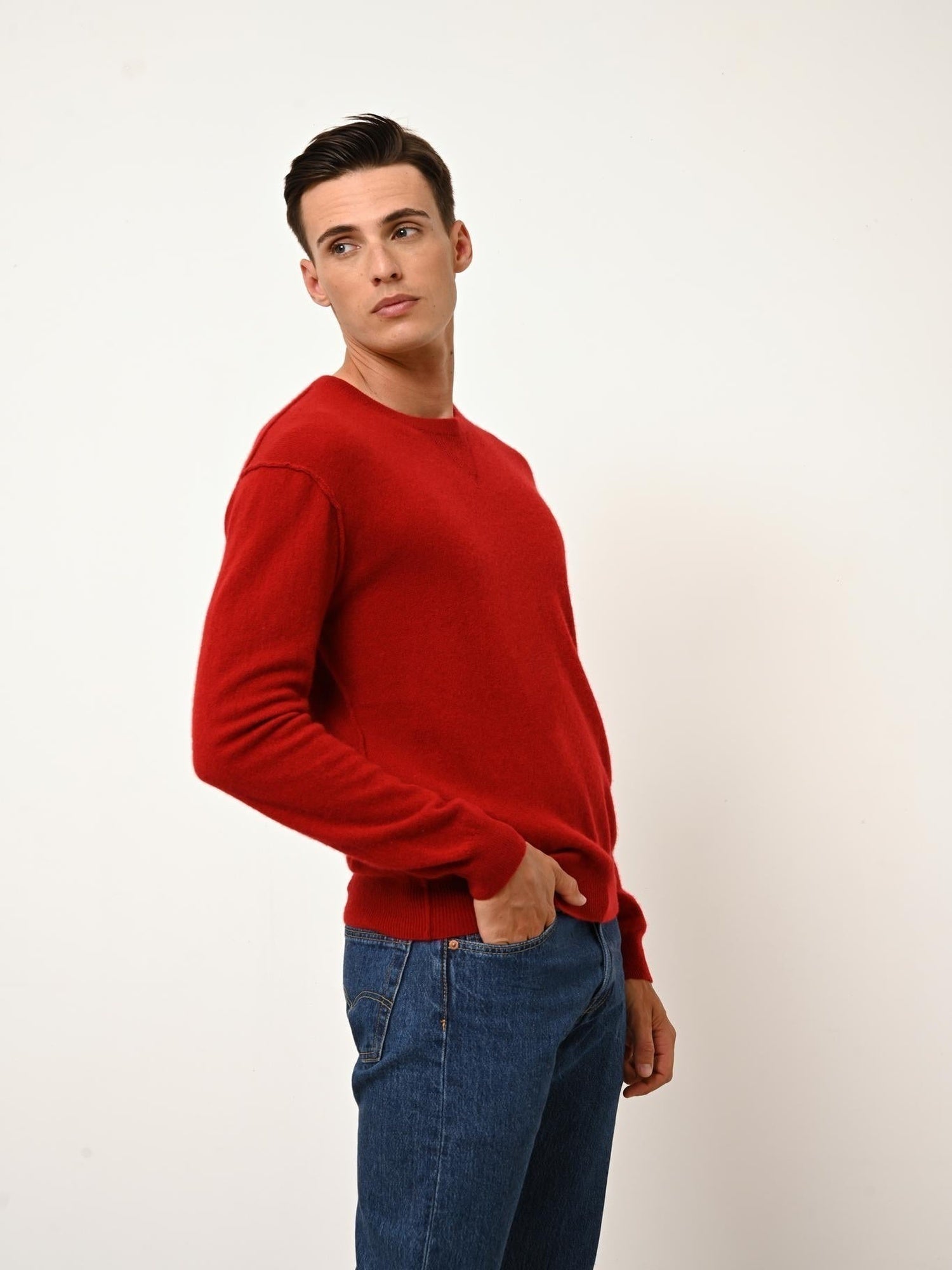 NOE round-neck sweater ruby