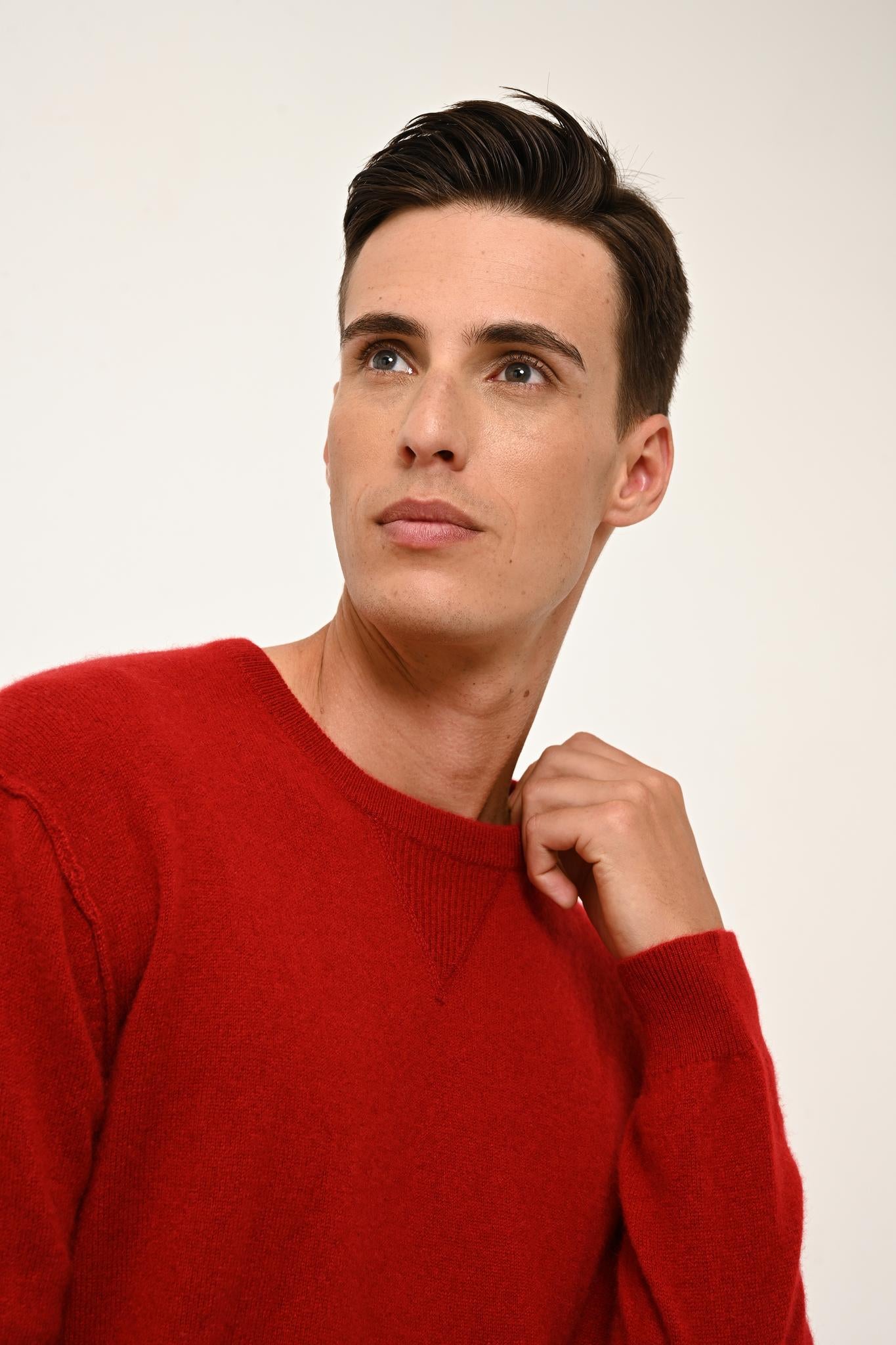 NOE round-neck sweater ruby