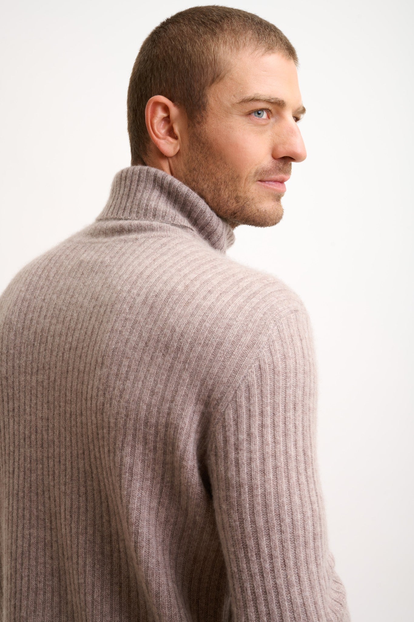 noi pull col roulé caribou chiné