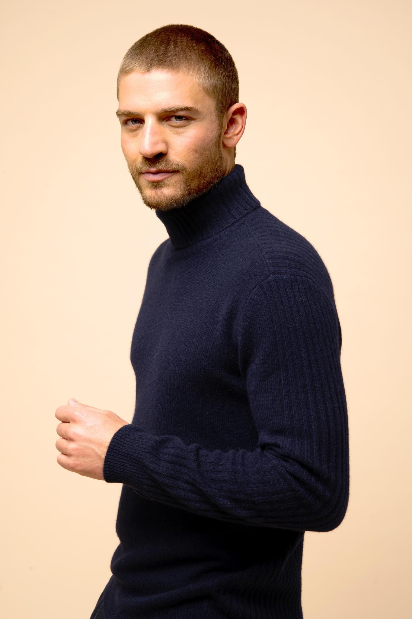 NOI navy turtleneck sweater