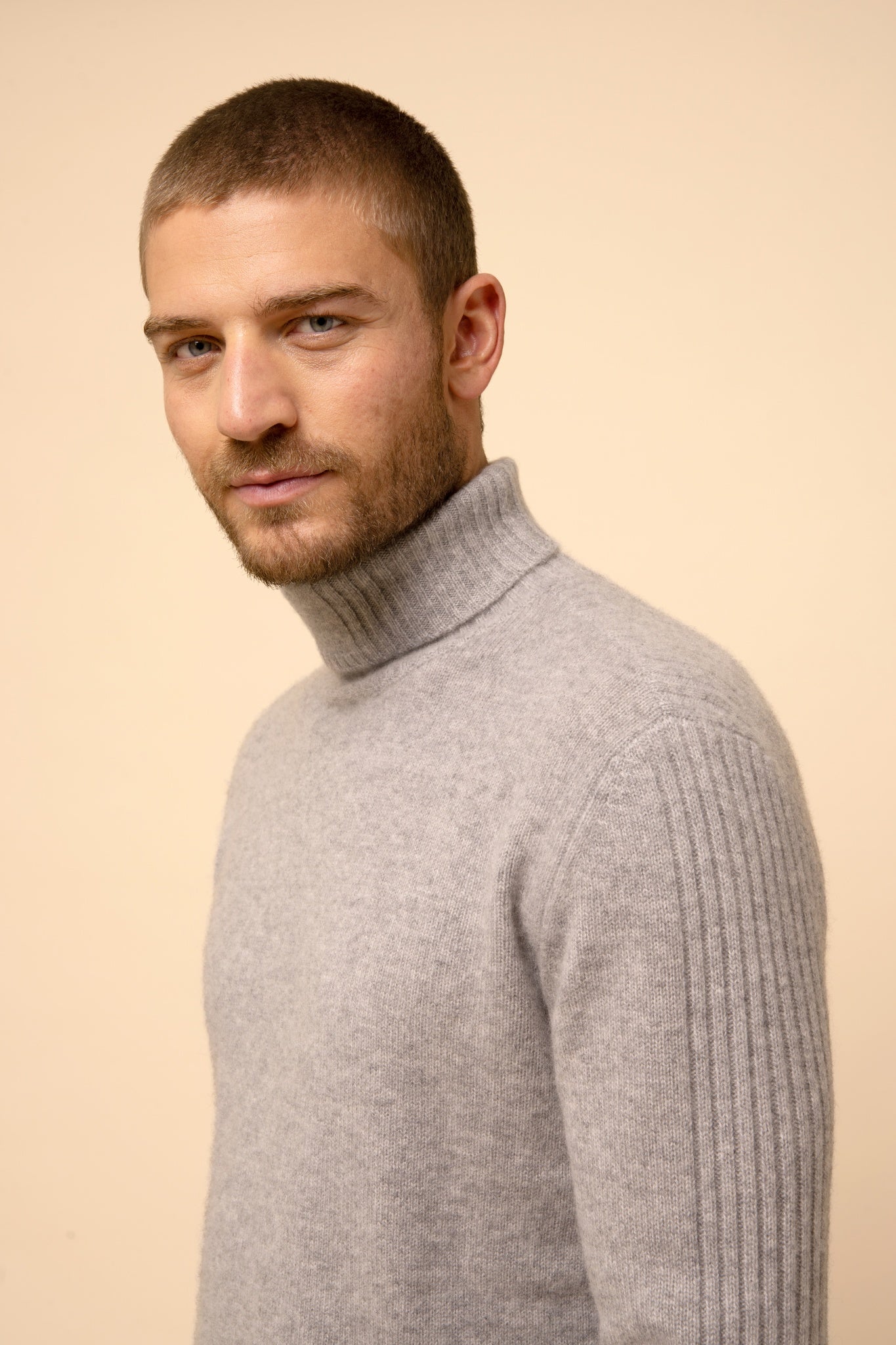 NOI pull col roulé nuage chiné