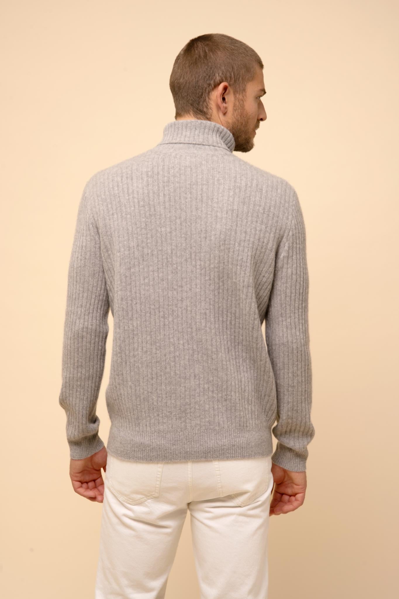 NOI pull col roulé nuage chiné