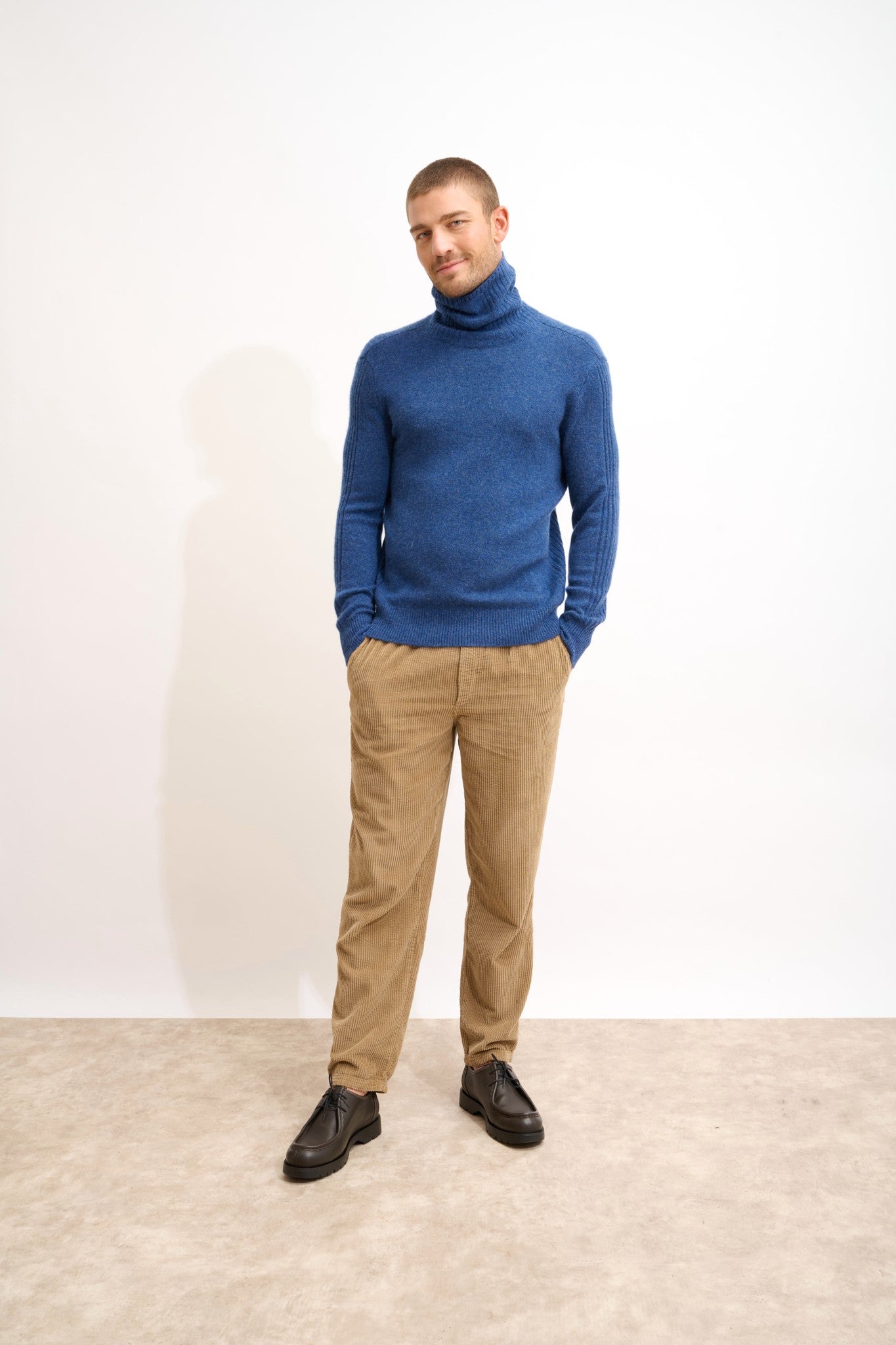noi pull col roulé ocean chiné