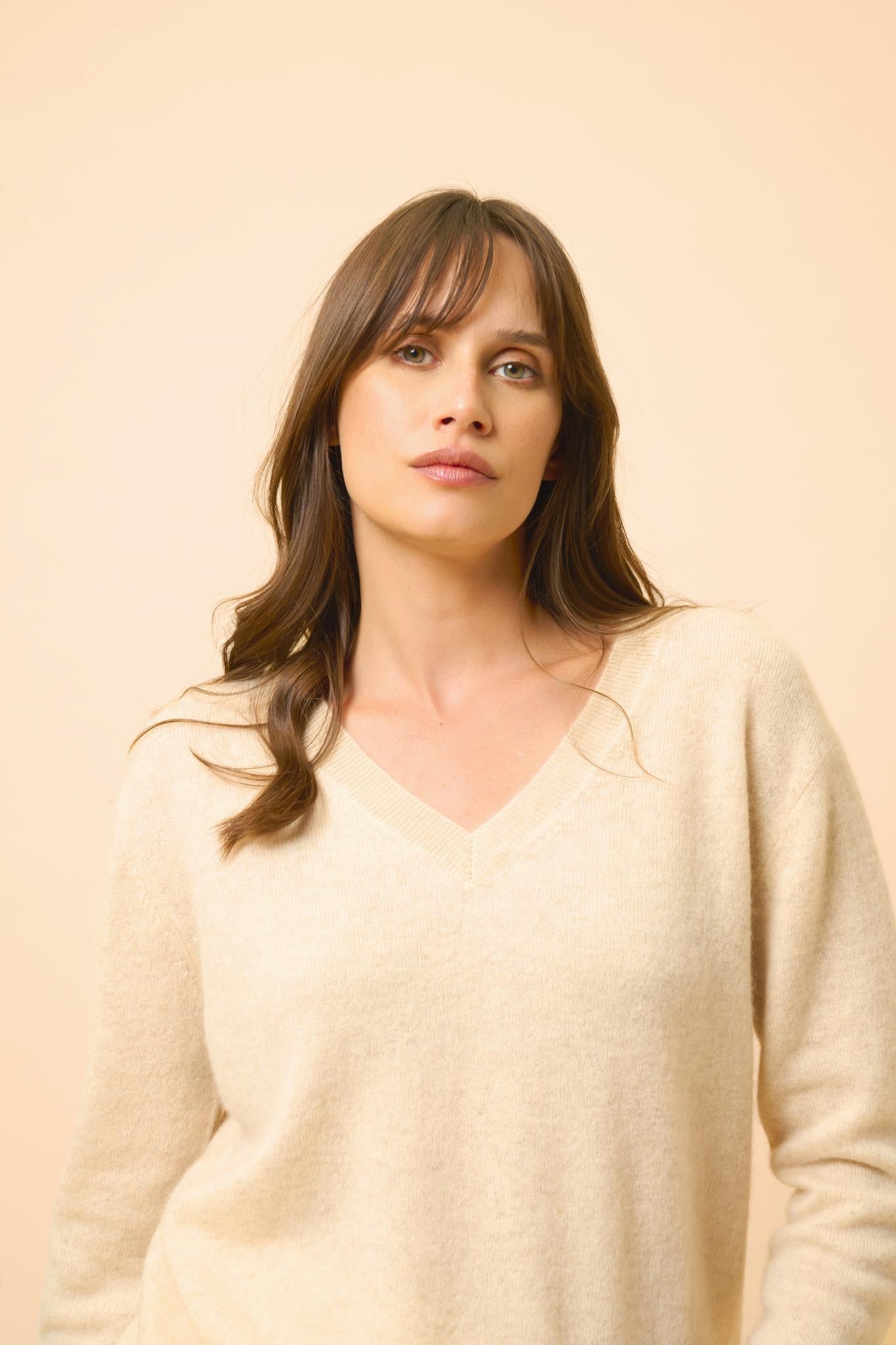NORA v-neck sweater oats