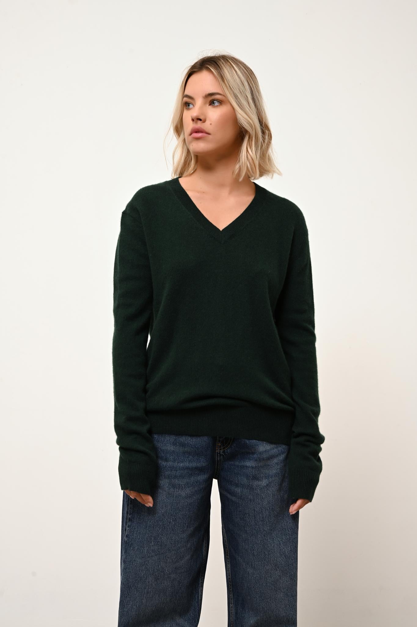 NORA v-neck sweater cypress