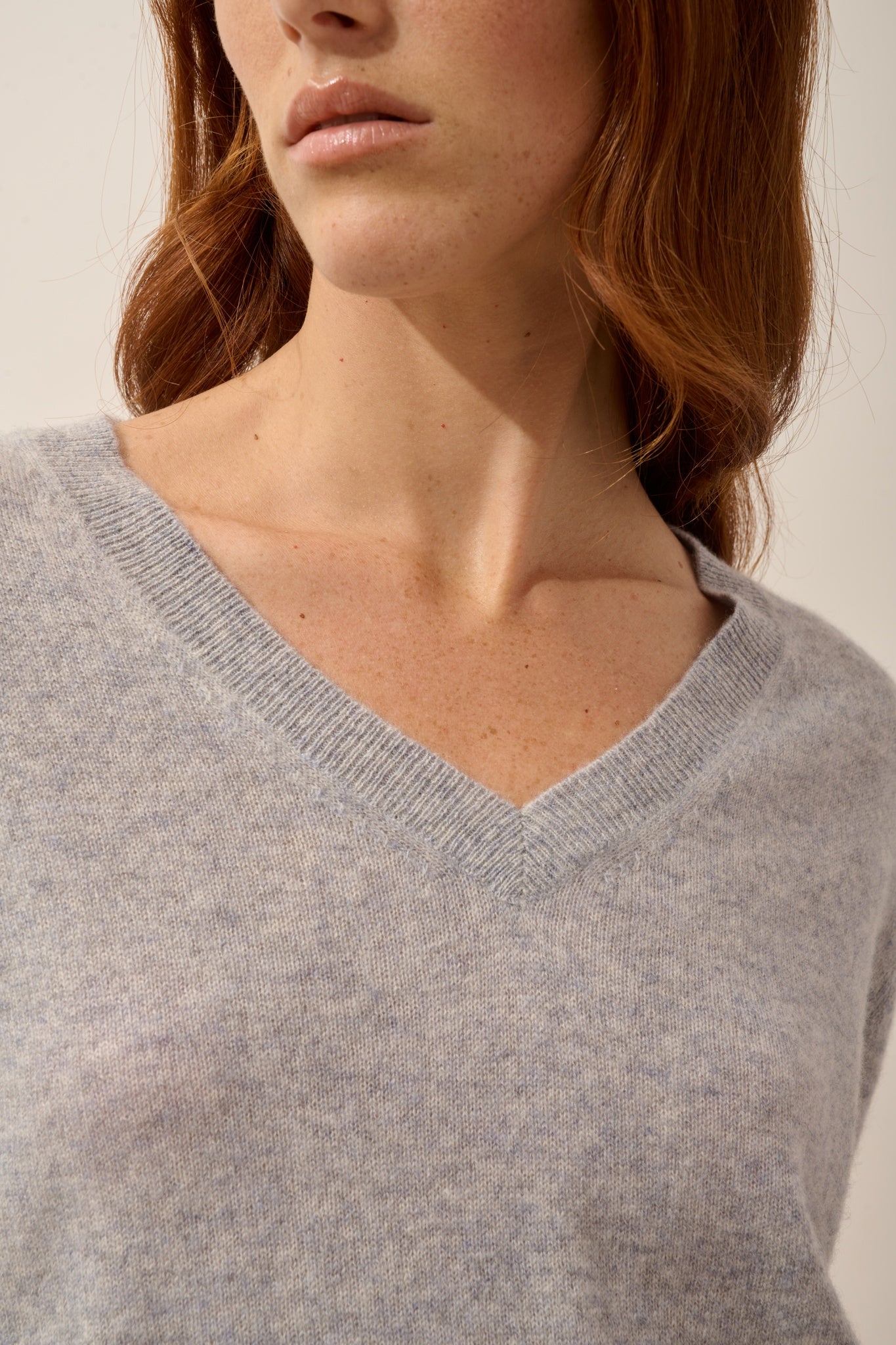 NORA pull col v horizon chiné