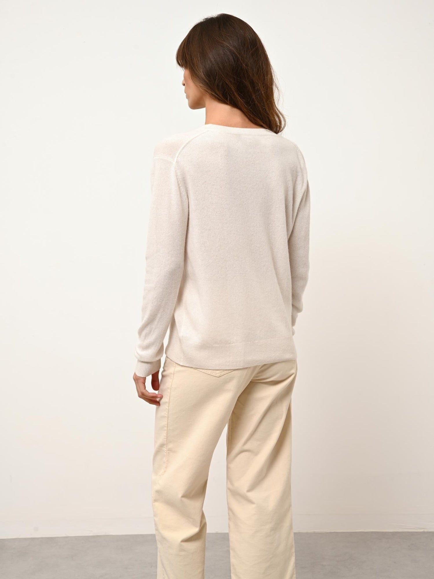 NORA ivory v-neck sweater