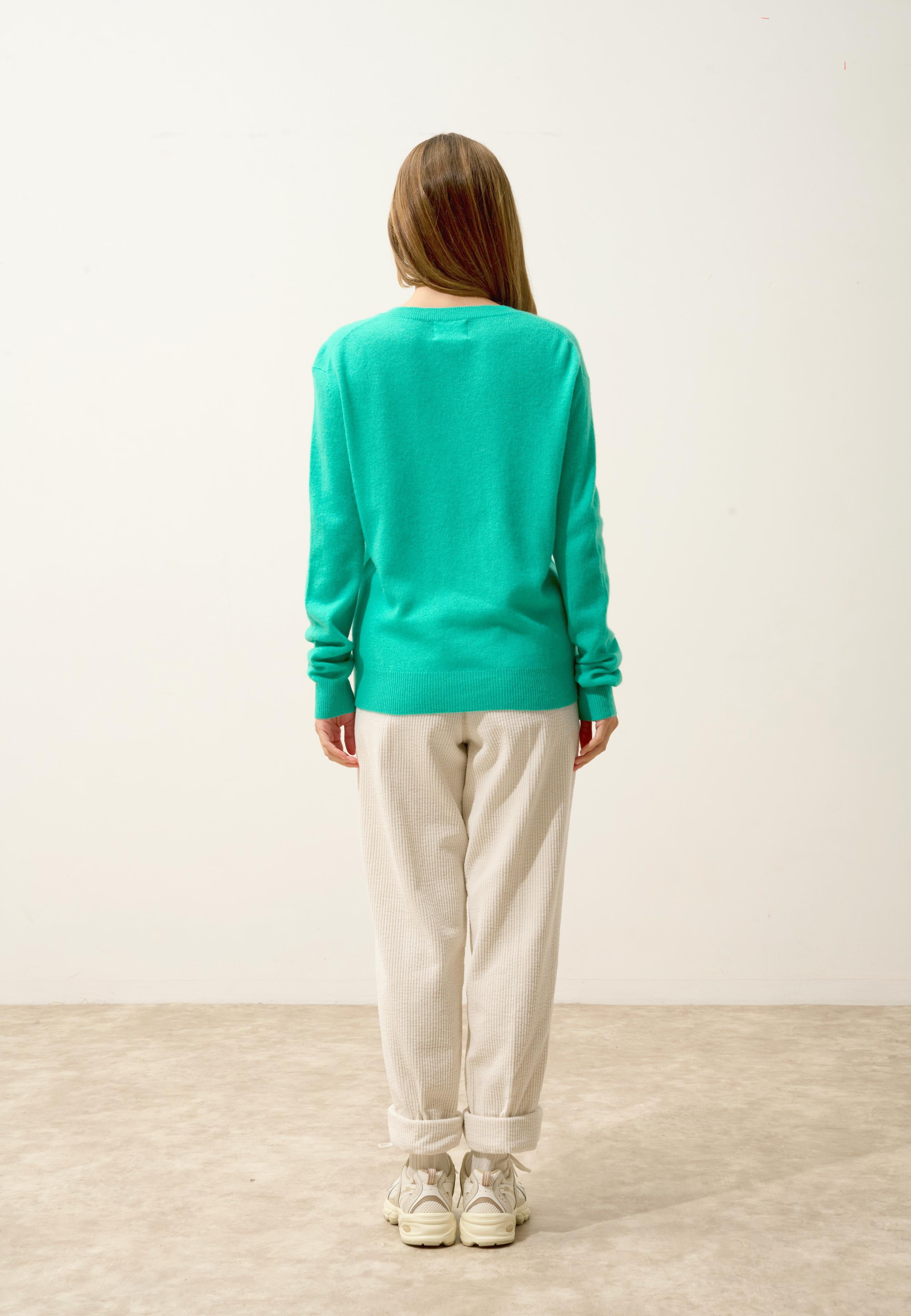 NORA v-neck sweater jungle