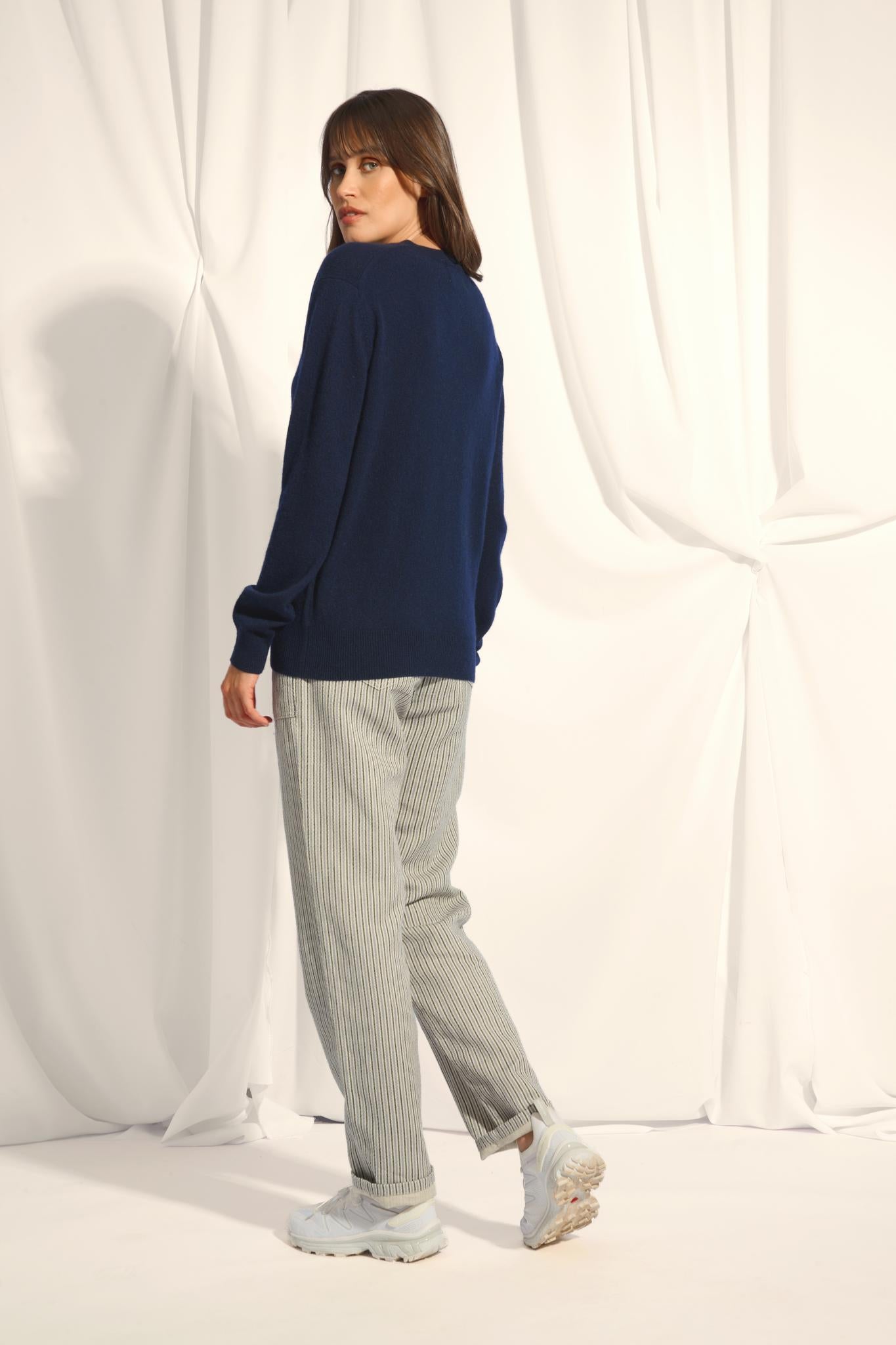 NORA v-neck sweater navy