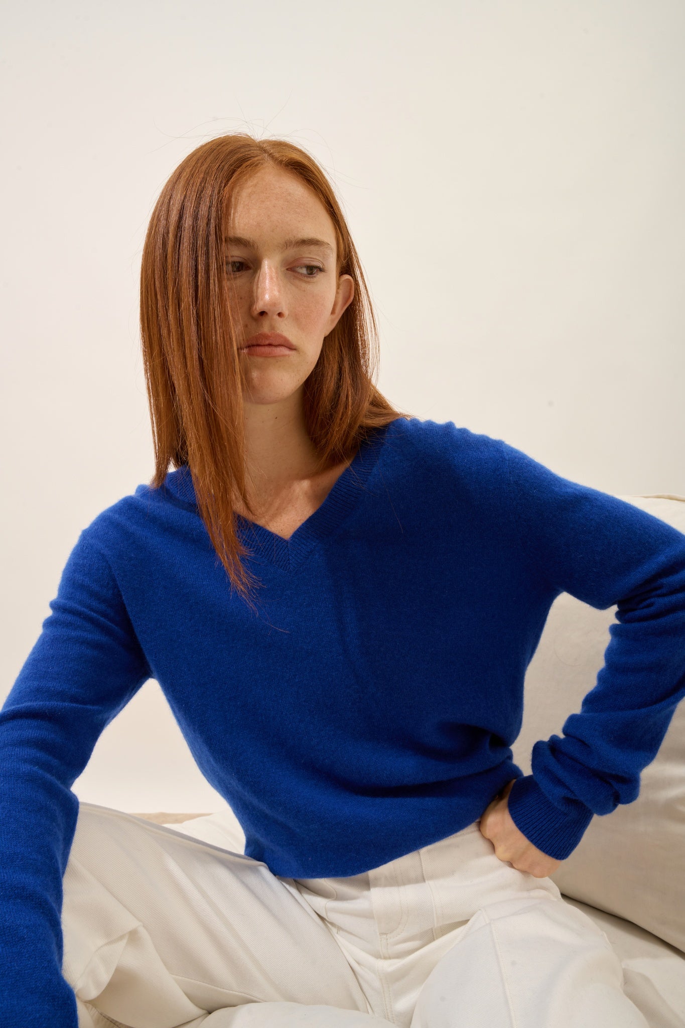 NORA pull col v outremer