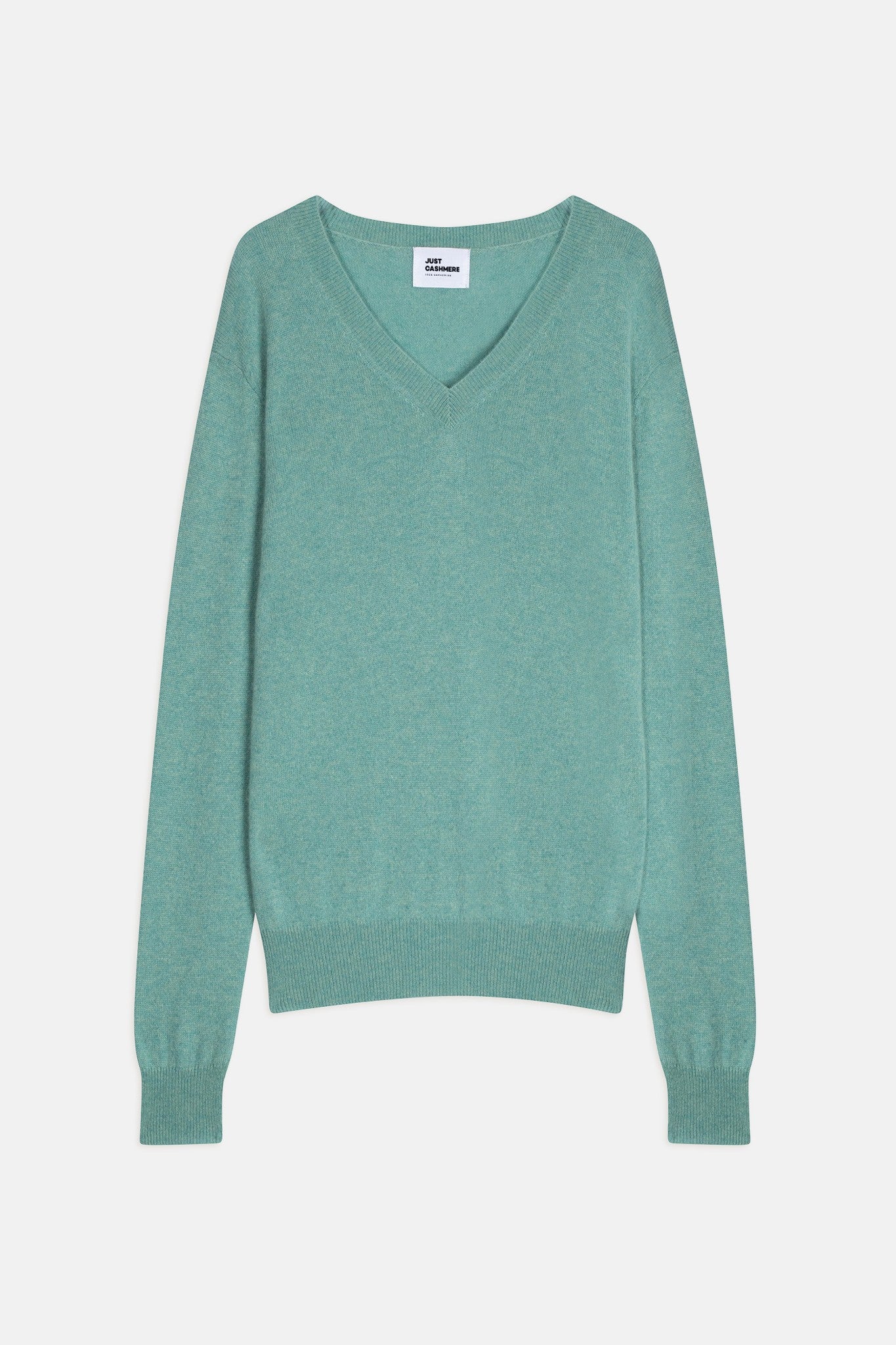 nora pull col v vert chiné