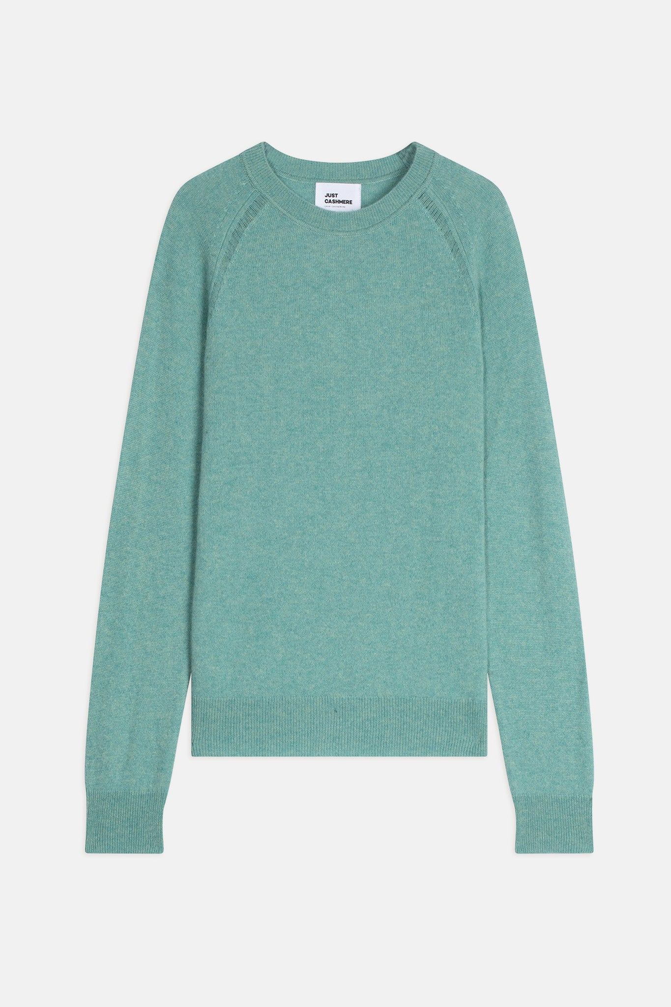 norena pull col rond vert chiné