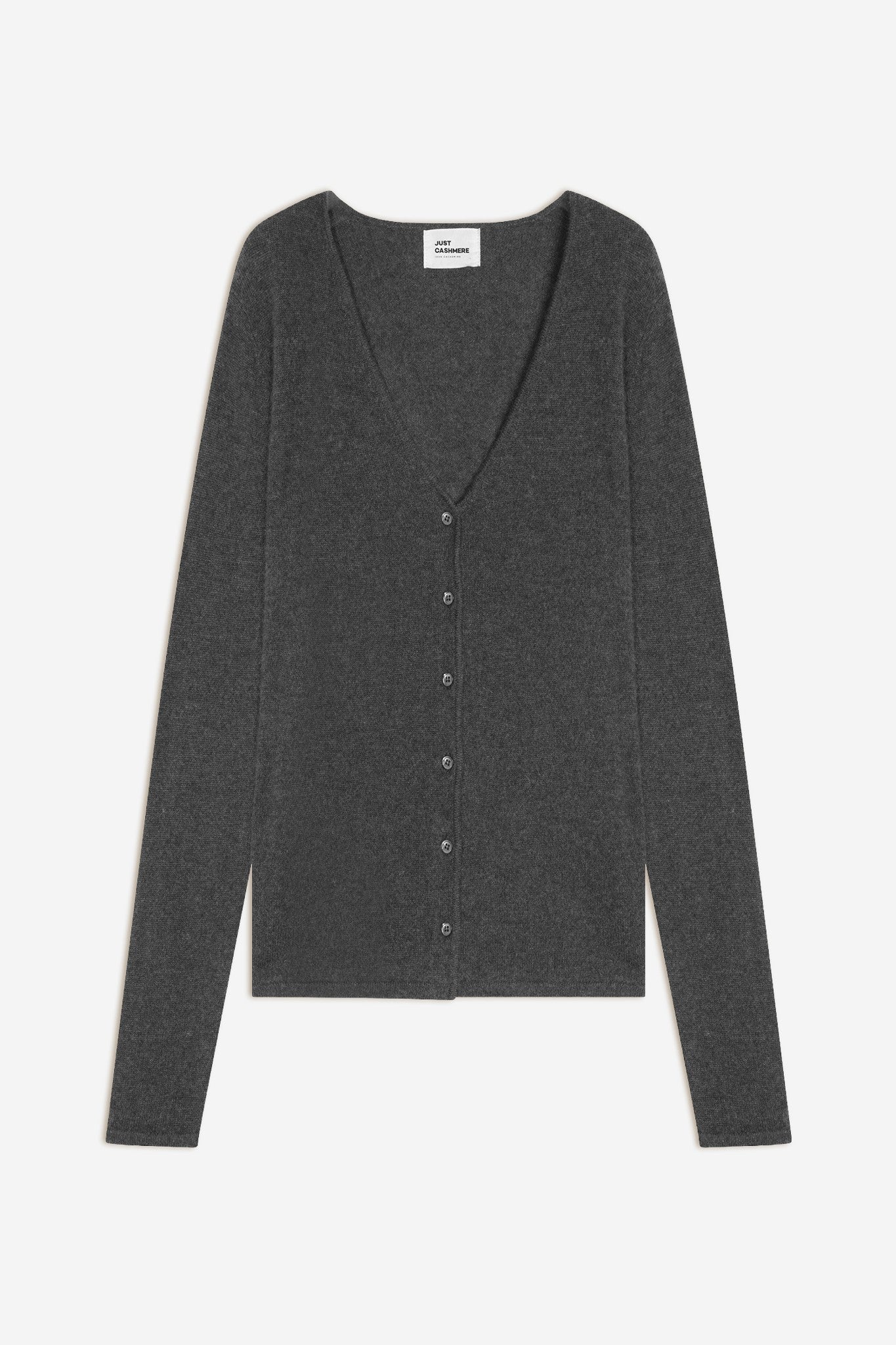 norma cardigan col v anthracite chiné