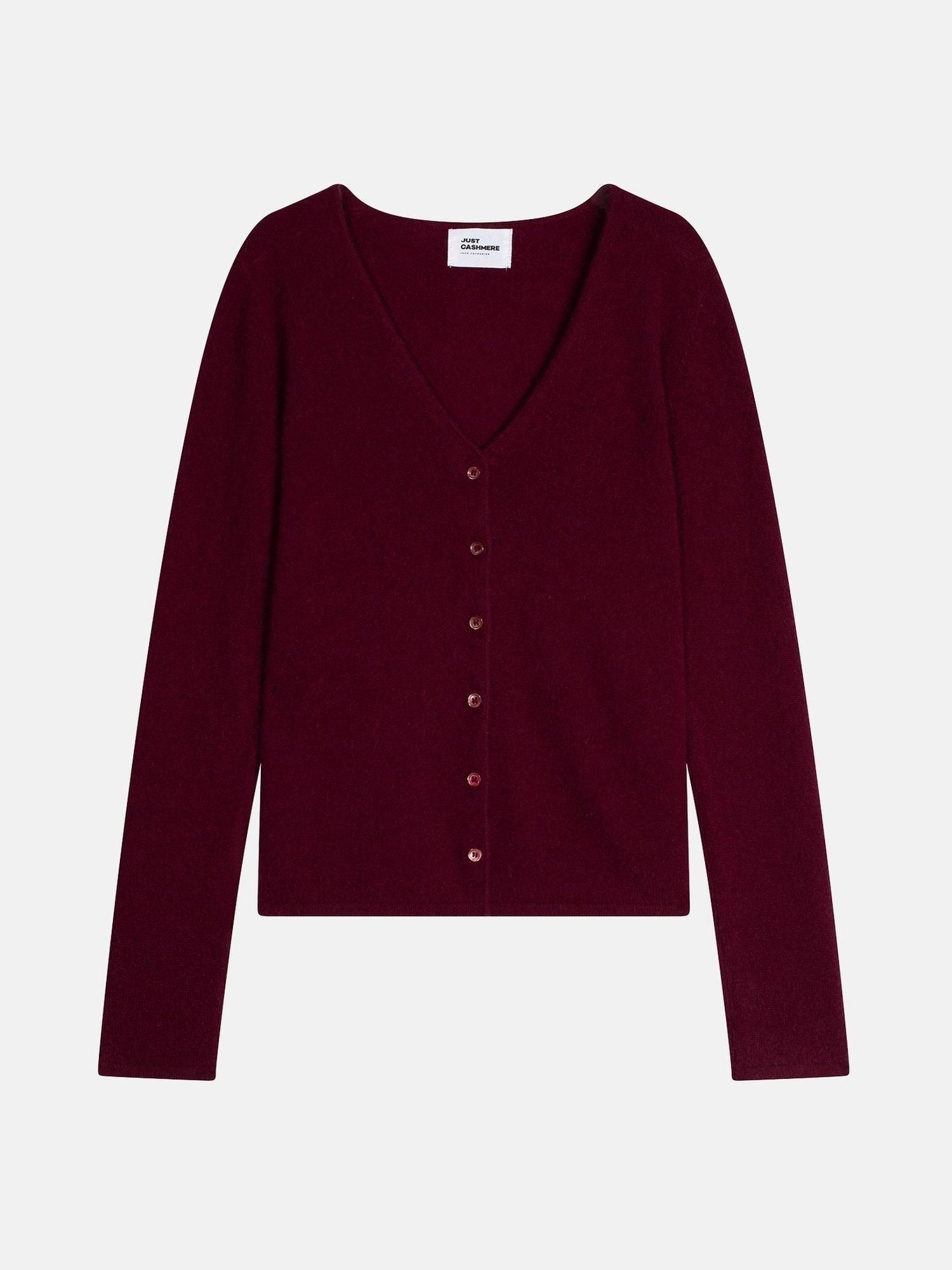 NORMA burgundy v-neck cardigan
