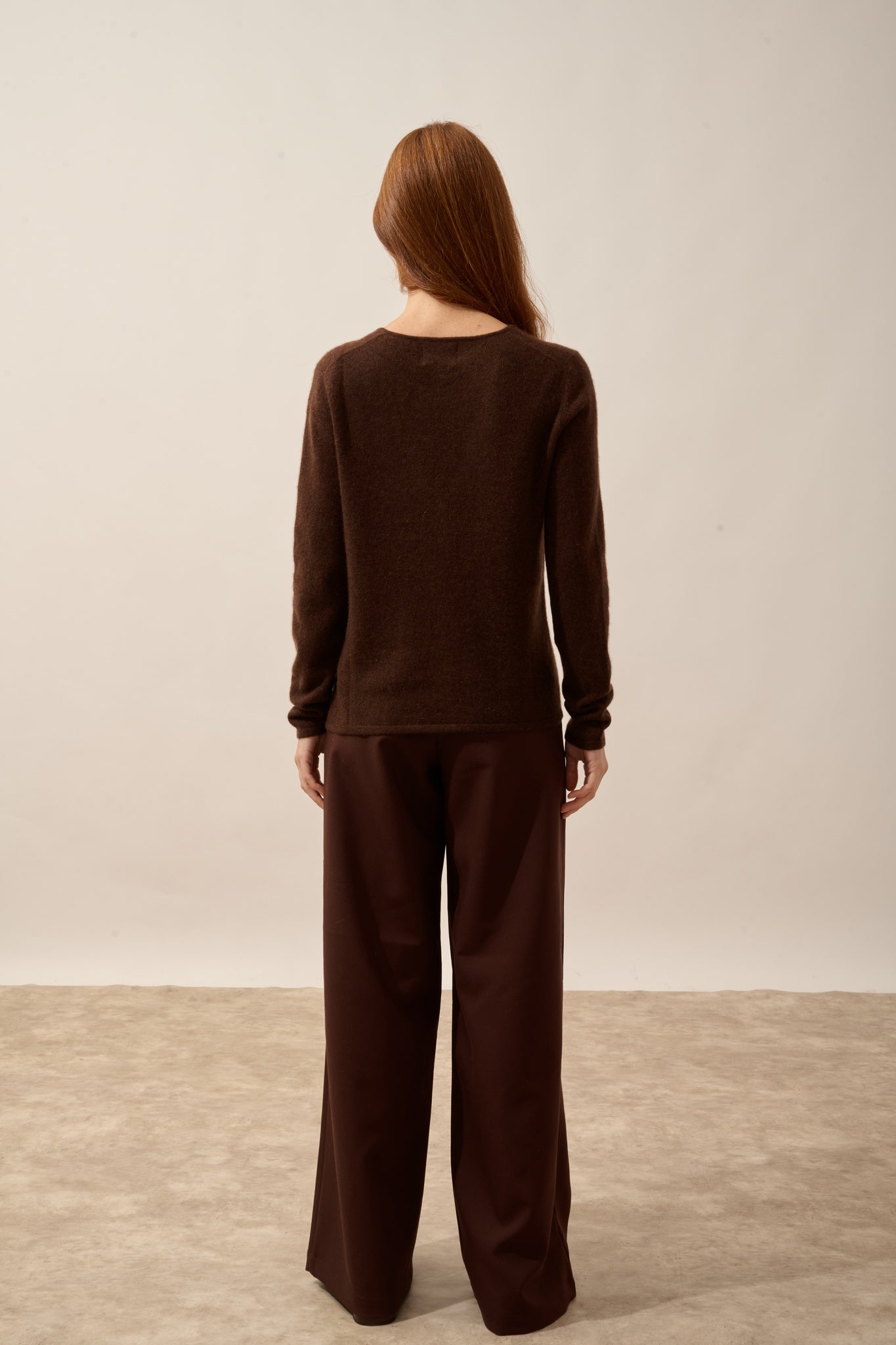 NORMA cardigan col v café