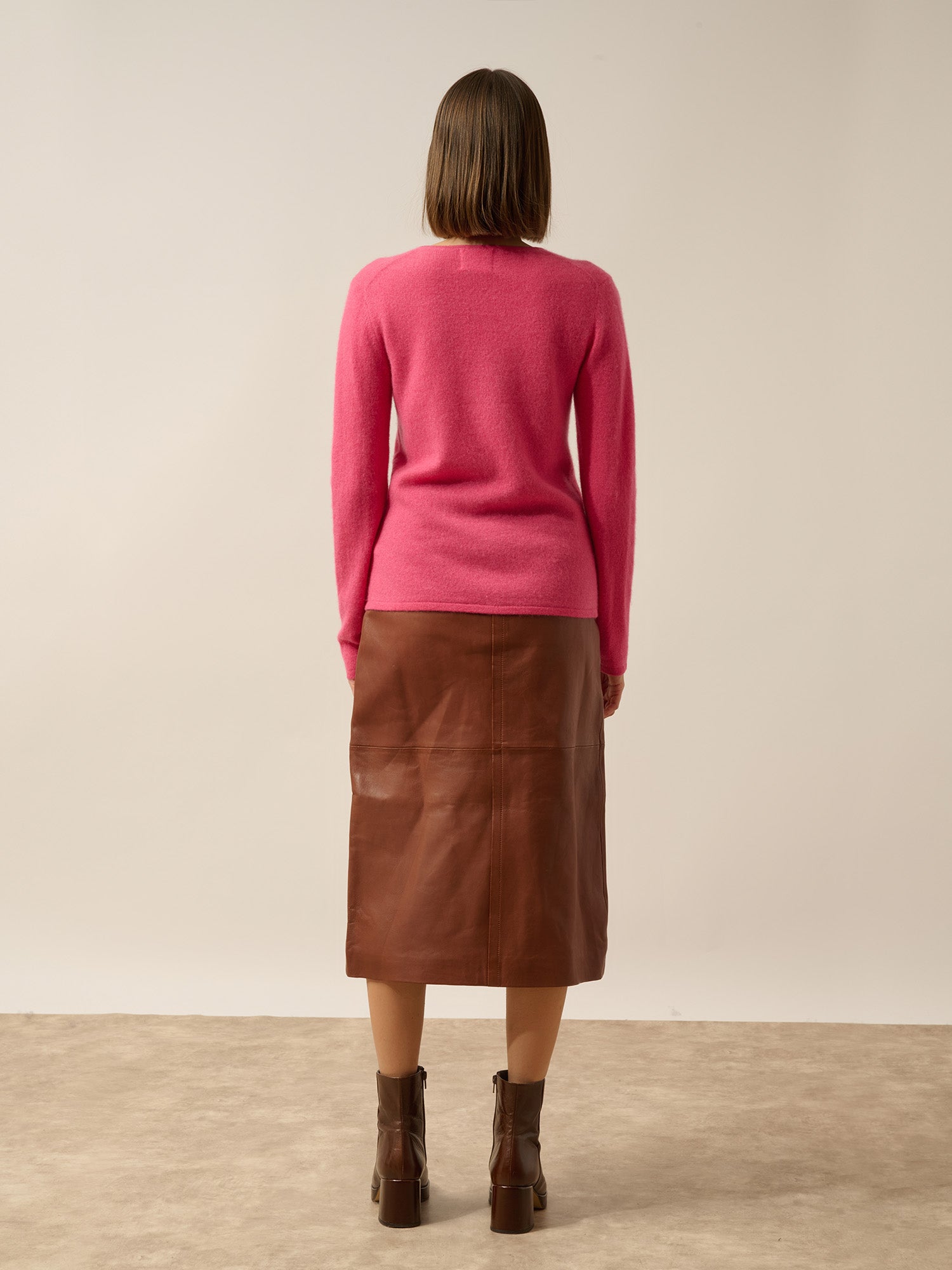 NORMA cardigan col v fraise