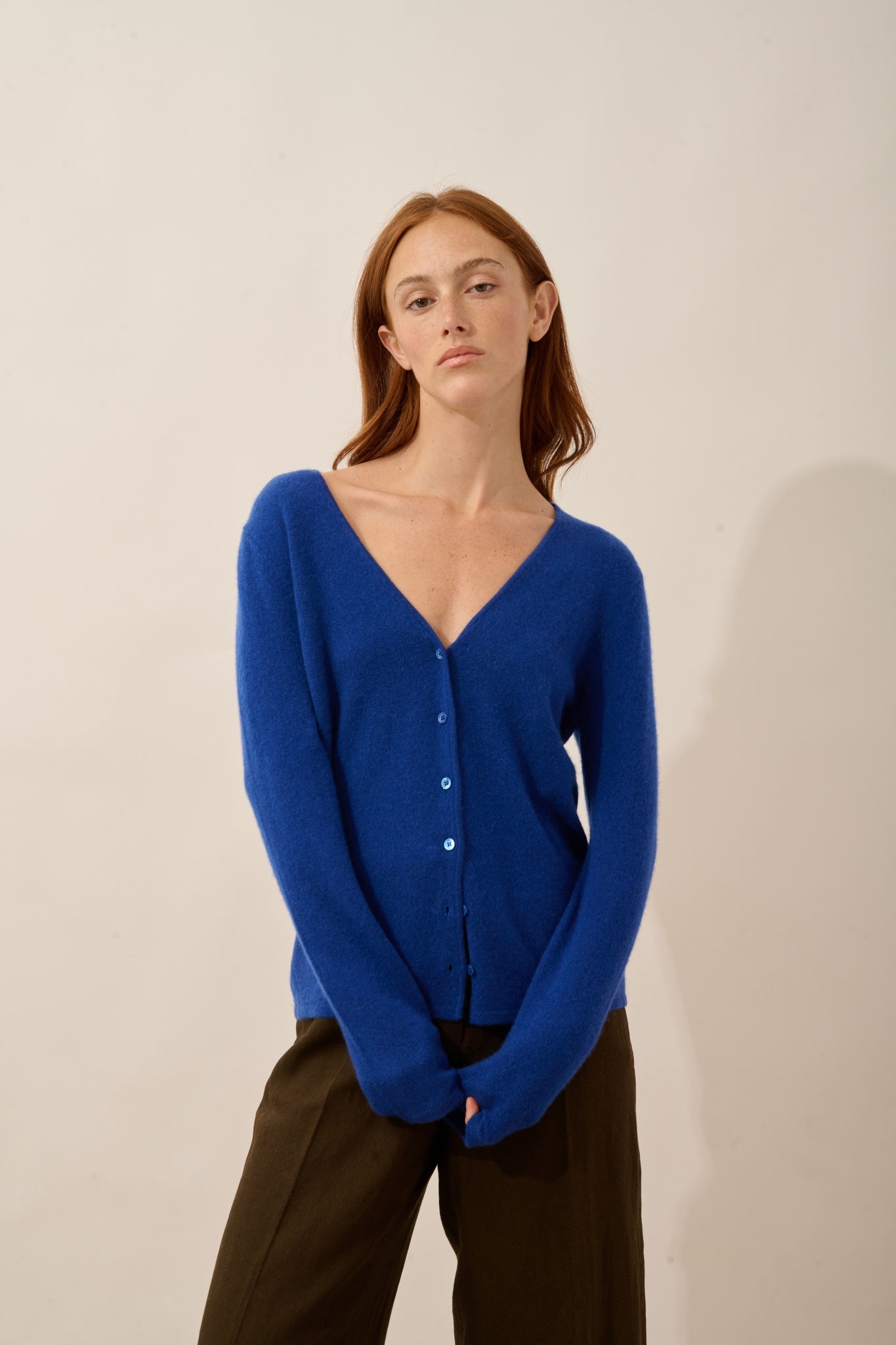 NORMA ultramarine V-neck cardigan