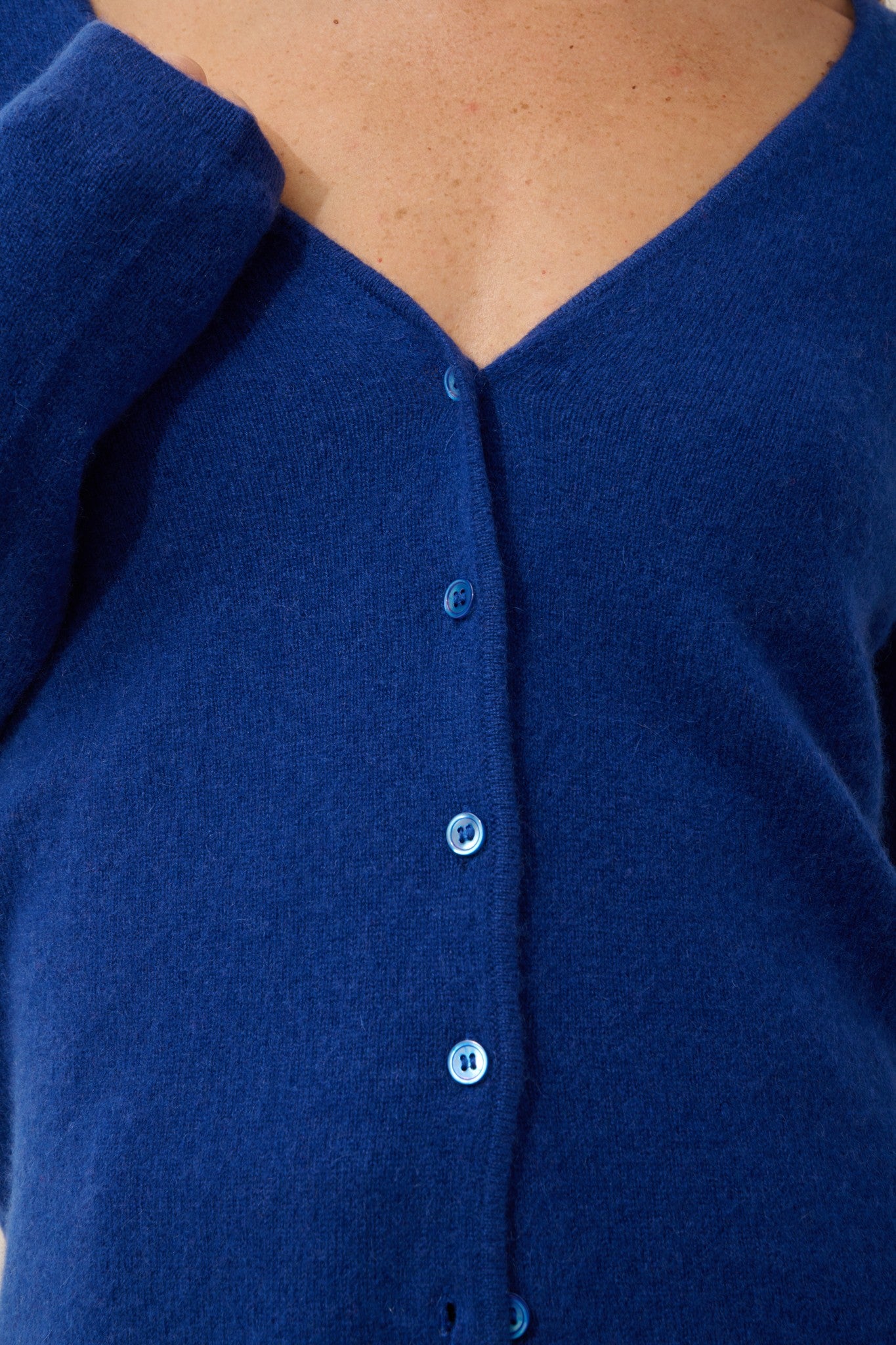 norma cardigan col v outremer