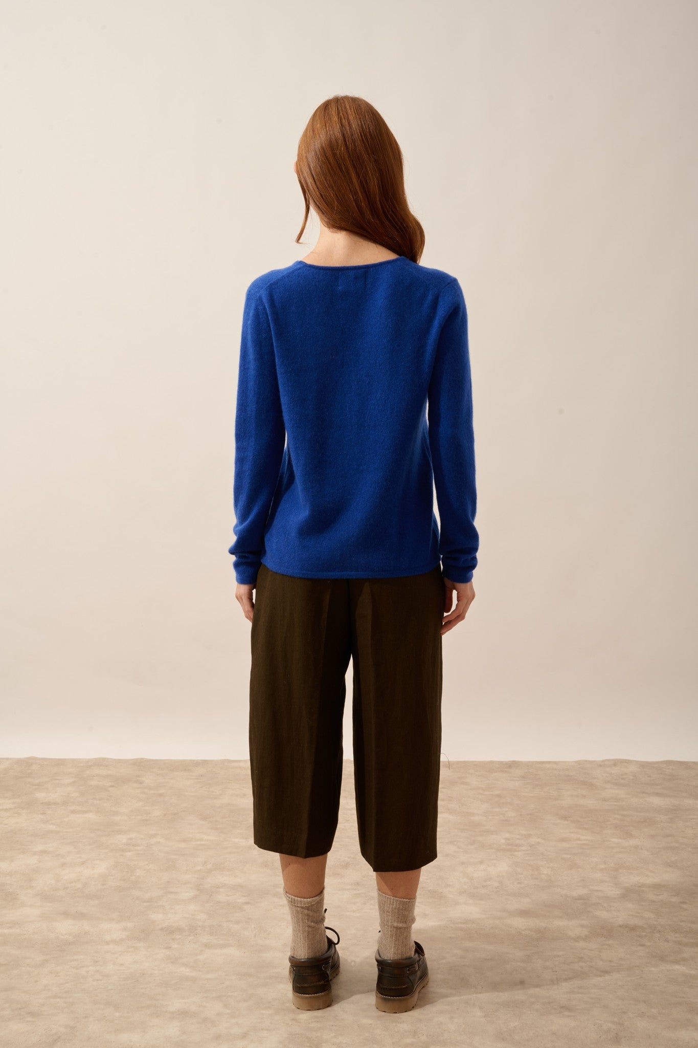 norma cardigan col v outremer