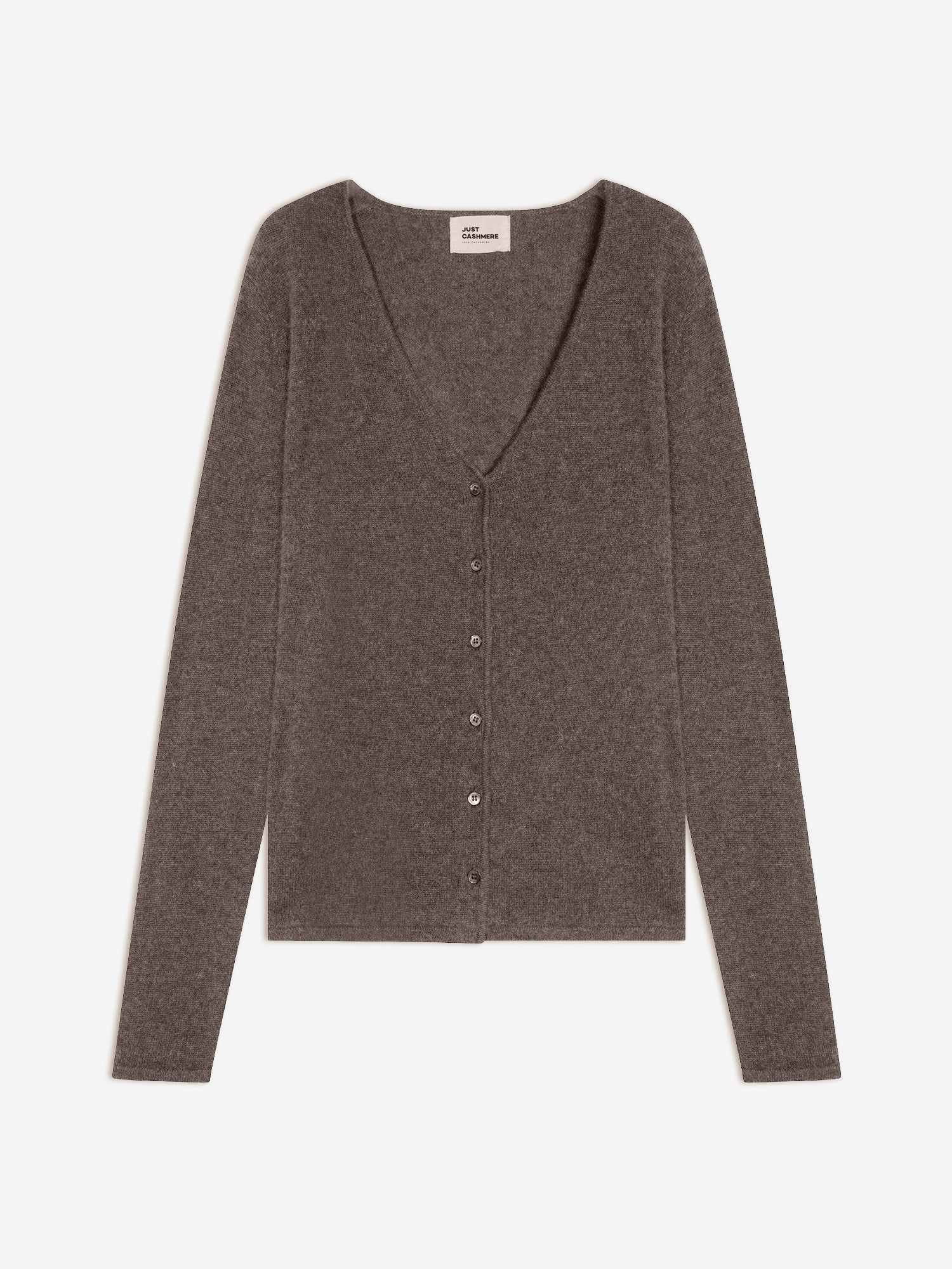 NORMA cardigan col v taupe chiné