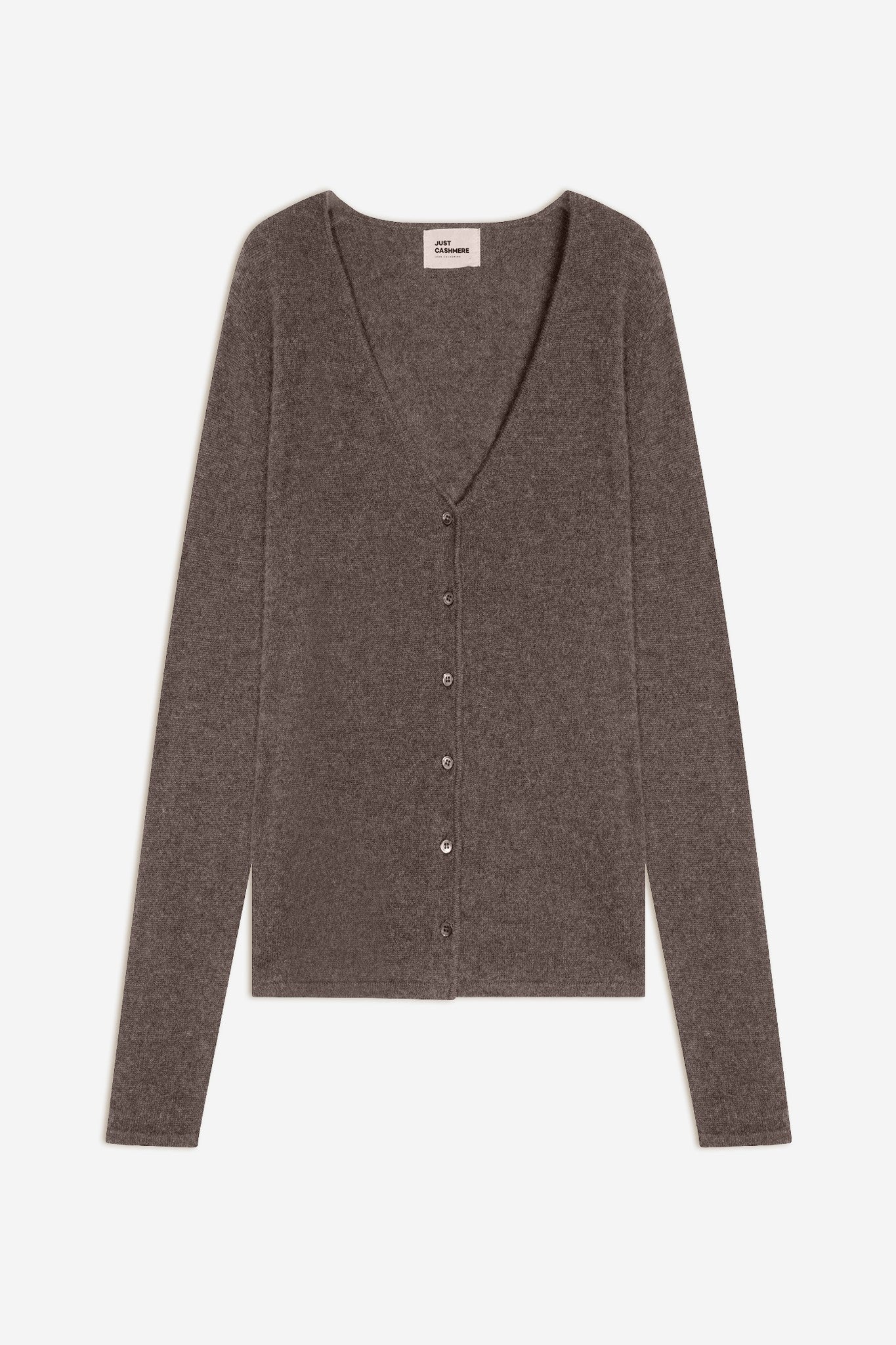 norma cardigan col v taupe chiné