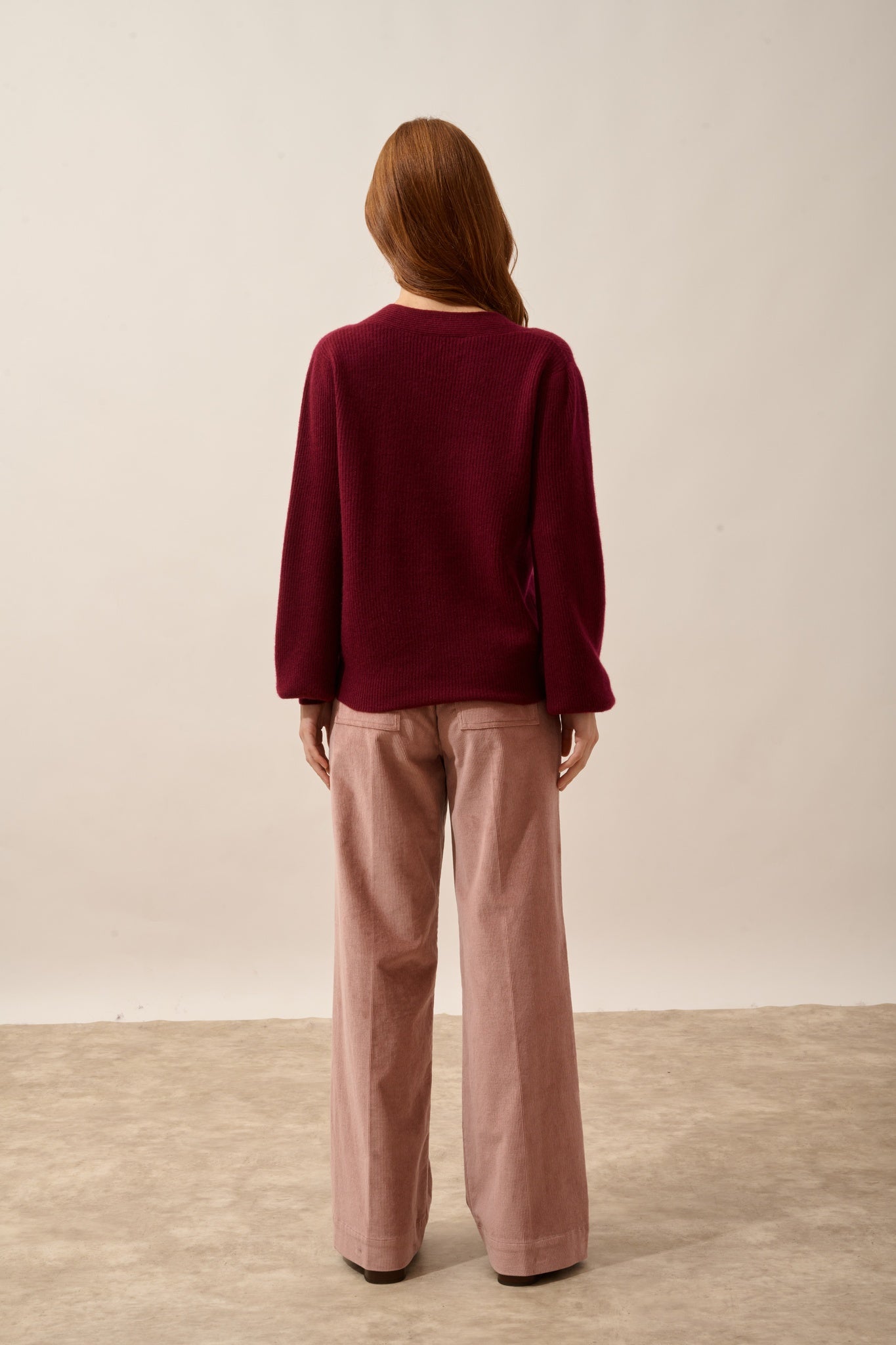 NOTY pull col lavallière bordeaux