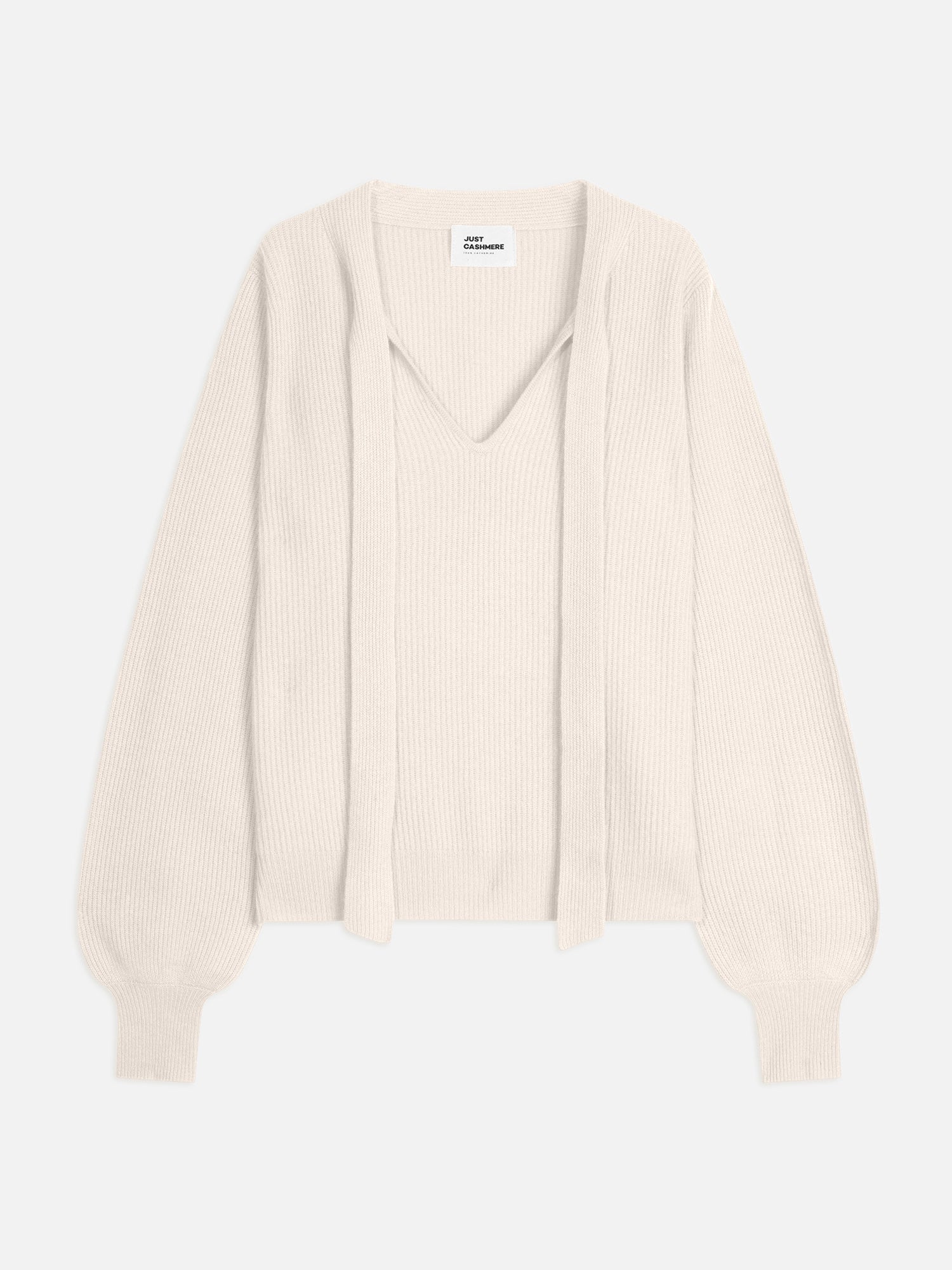 NOTY pull col lavallière neige