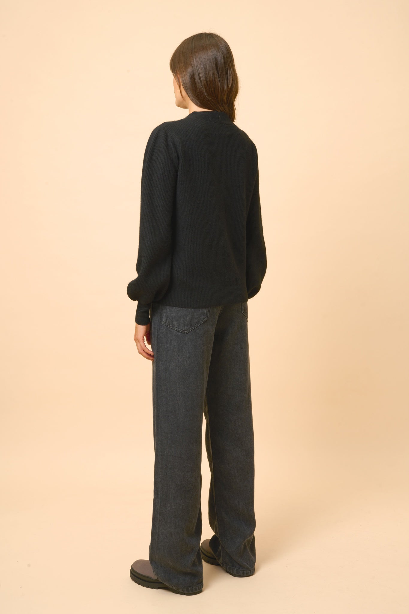 NOTY pull col lavallière noir