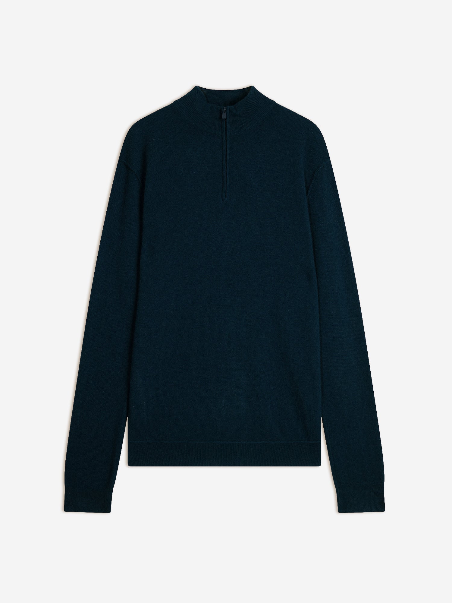 NOUR petrol blue trucker sweater